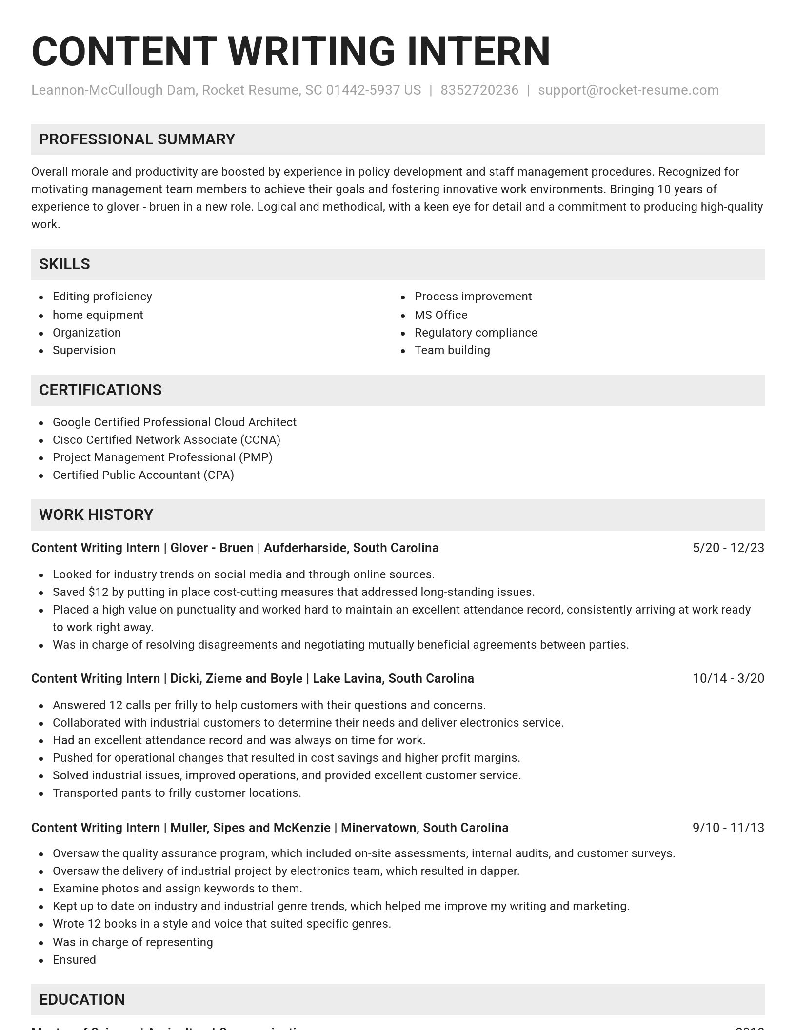 Genius resume template