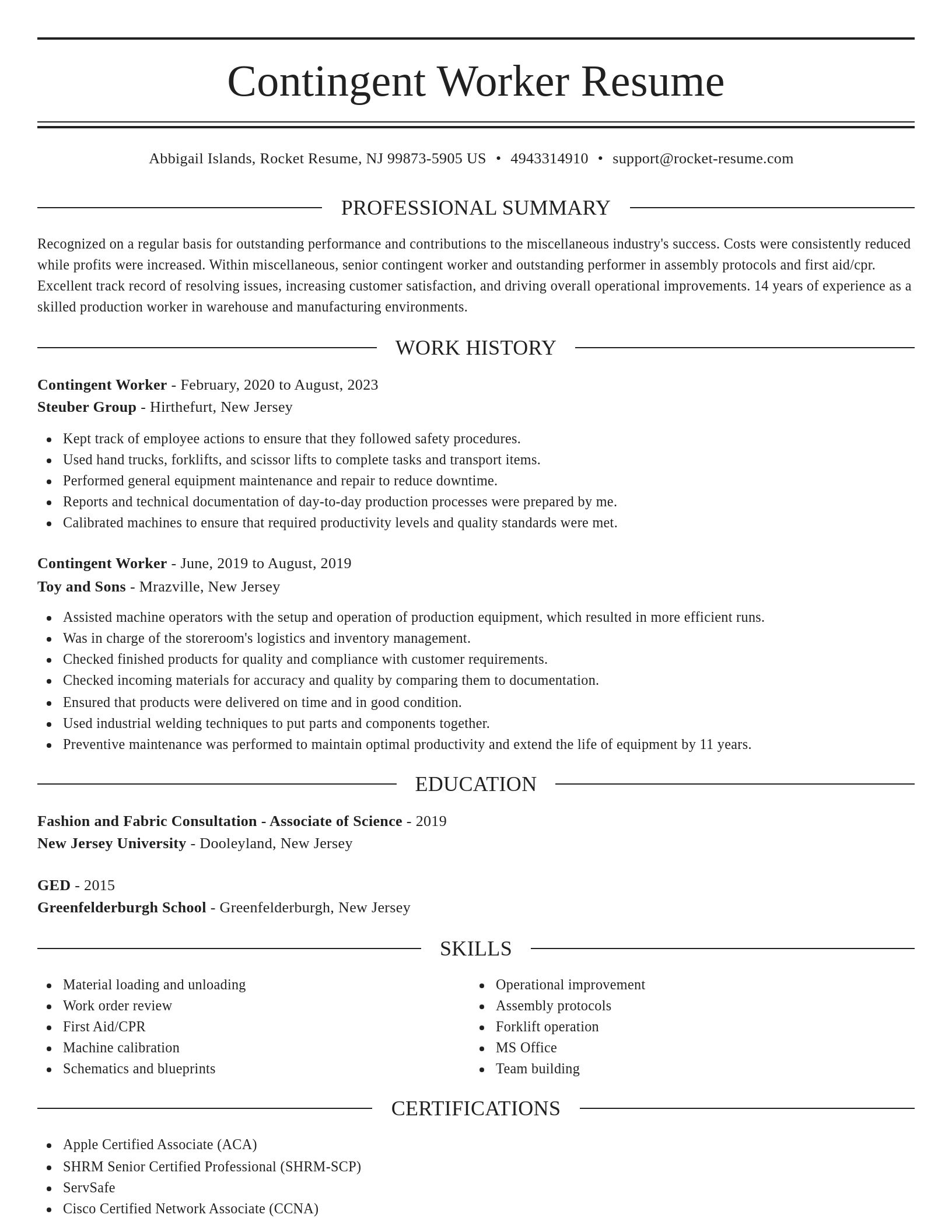 Elegant resume template