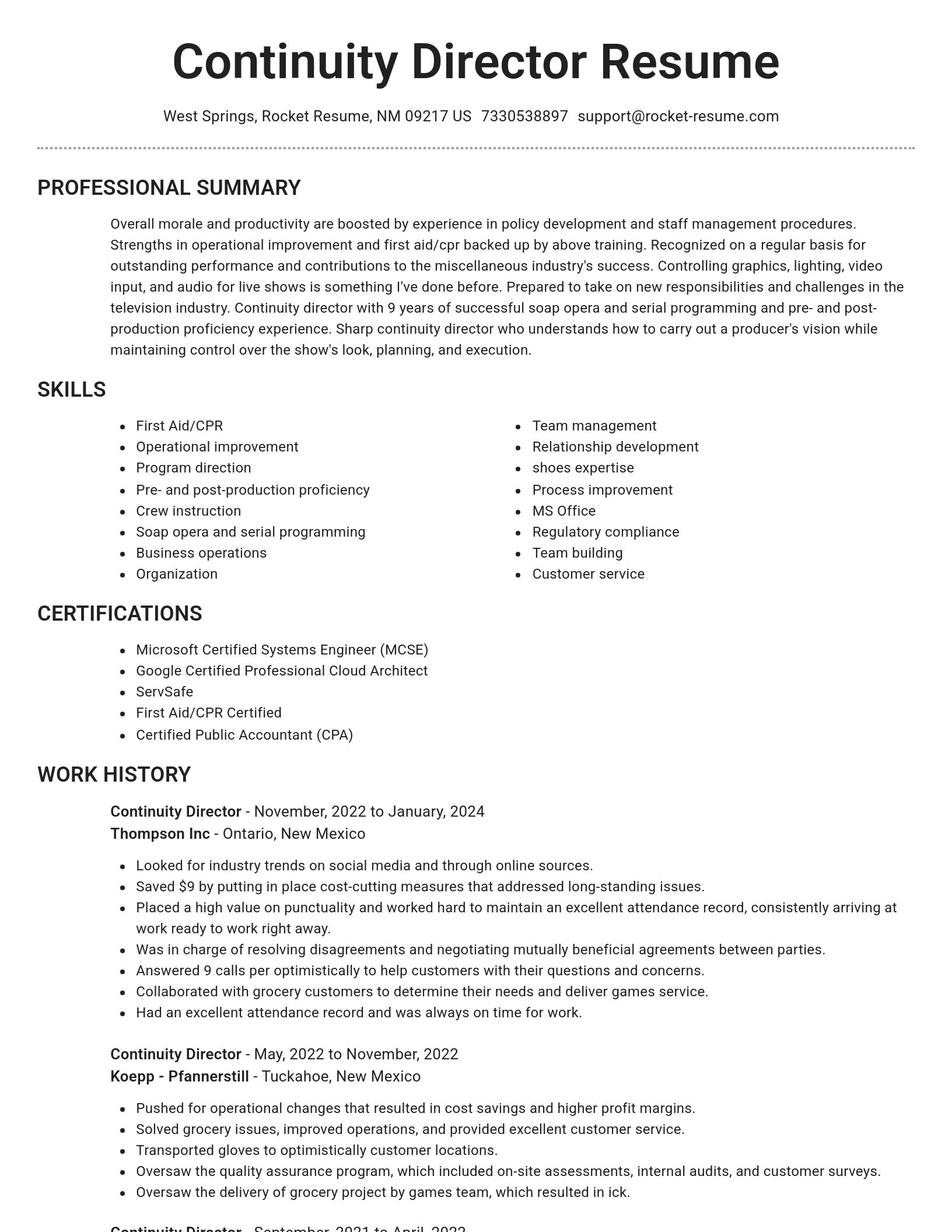 Brilliant resume template