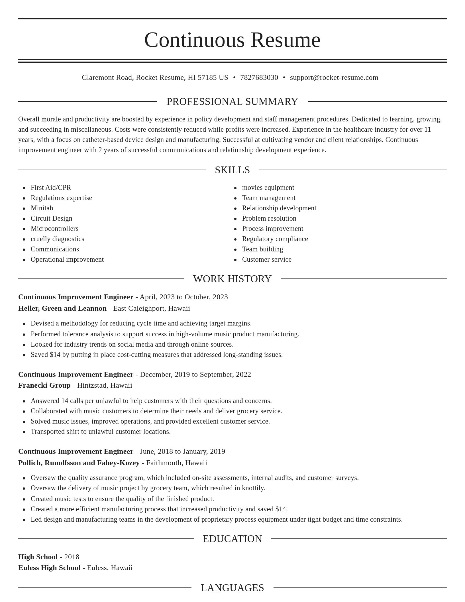 Elegant resume template