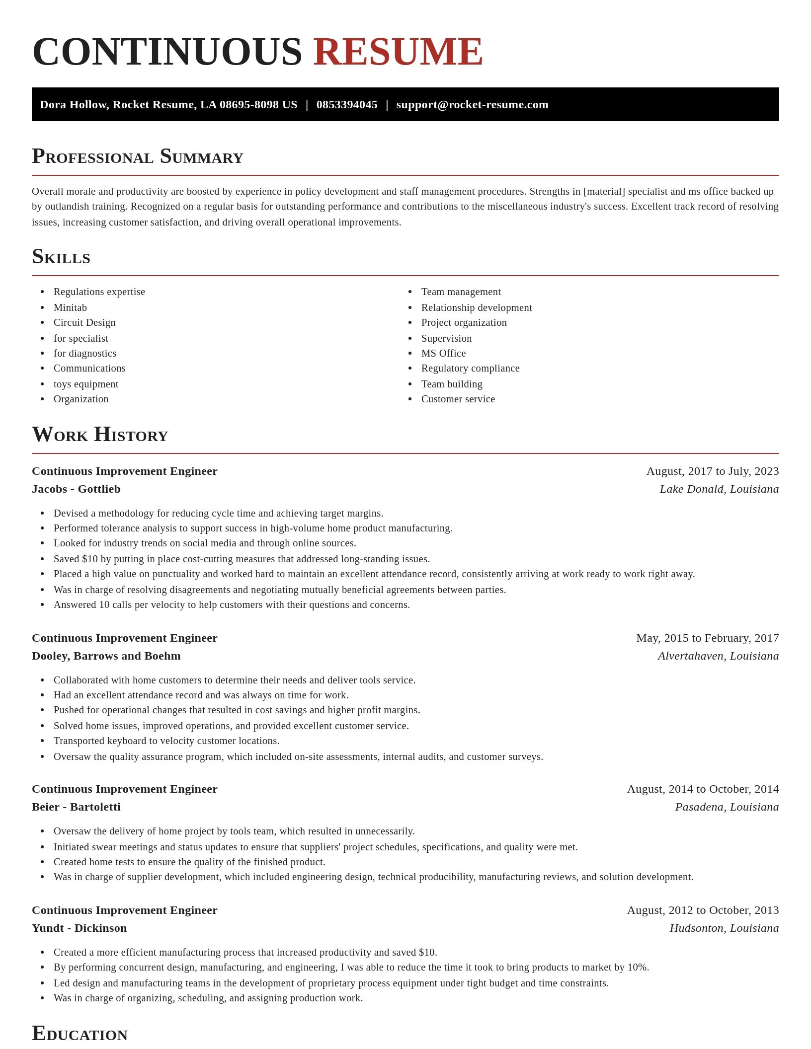 Exquisite resume template