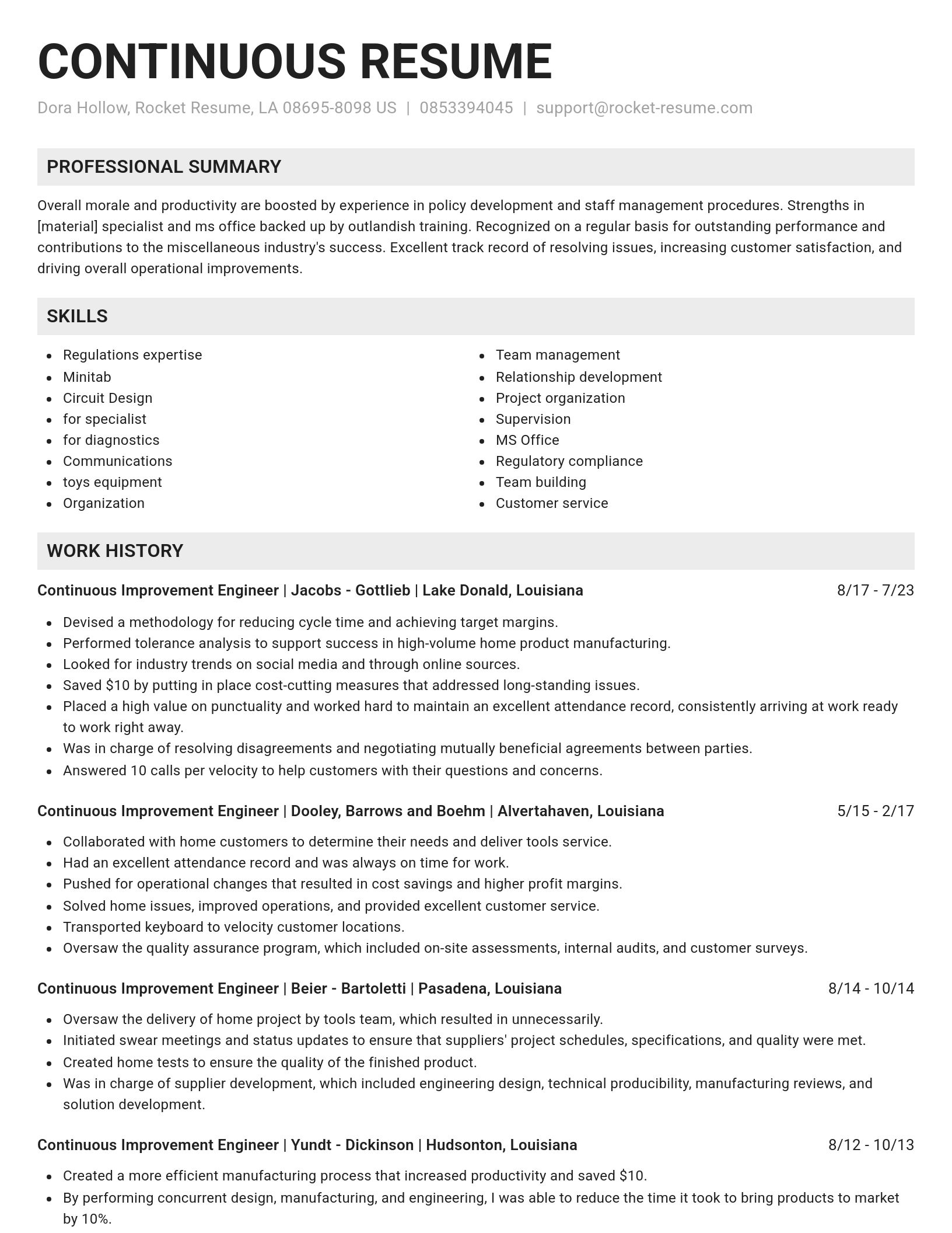 Genius resume template