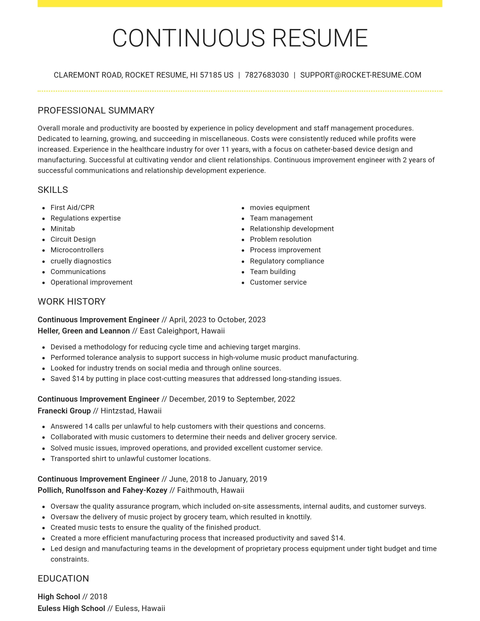 Grand resume template