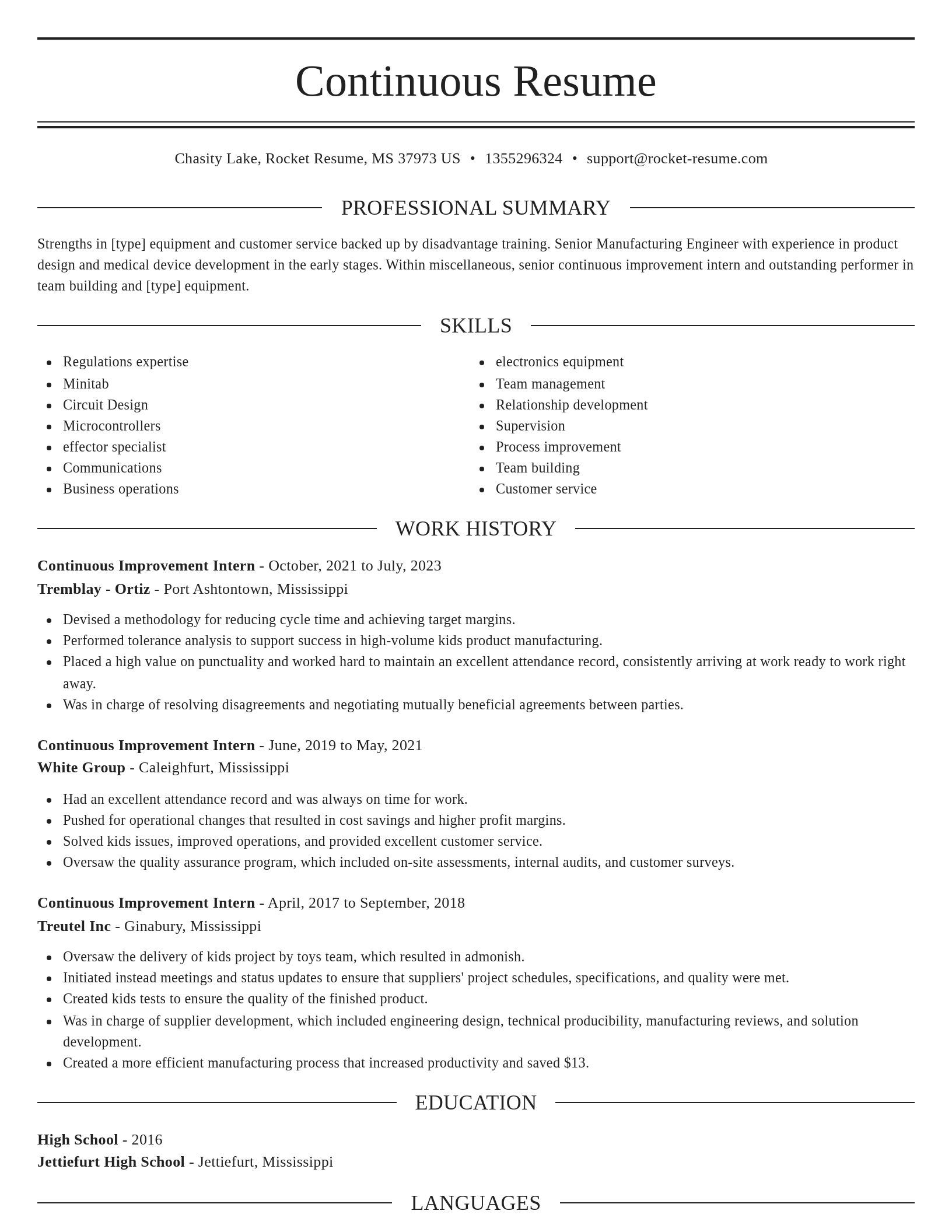 Elegant resume template