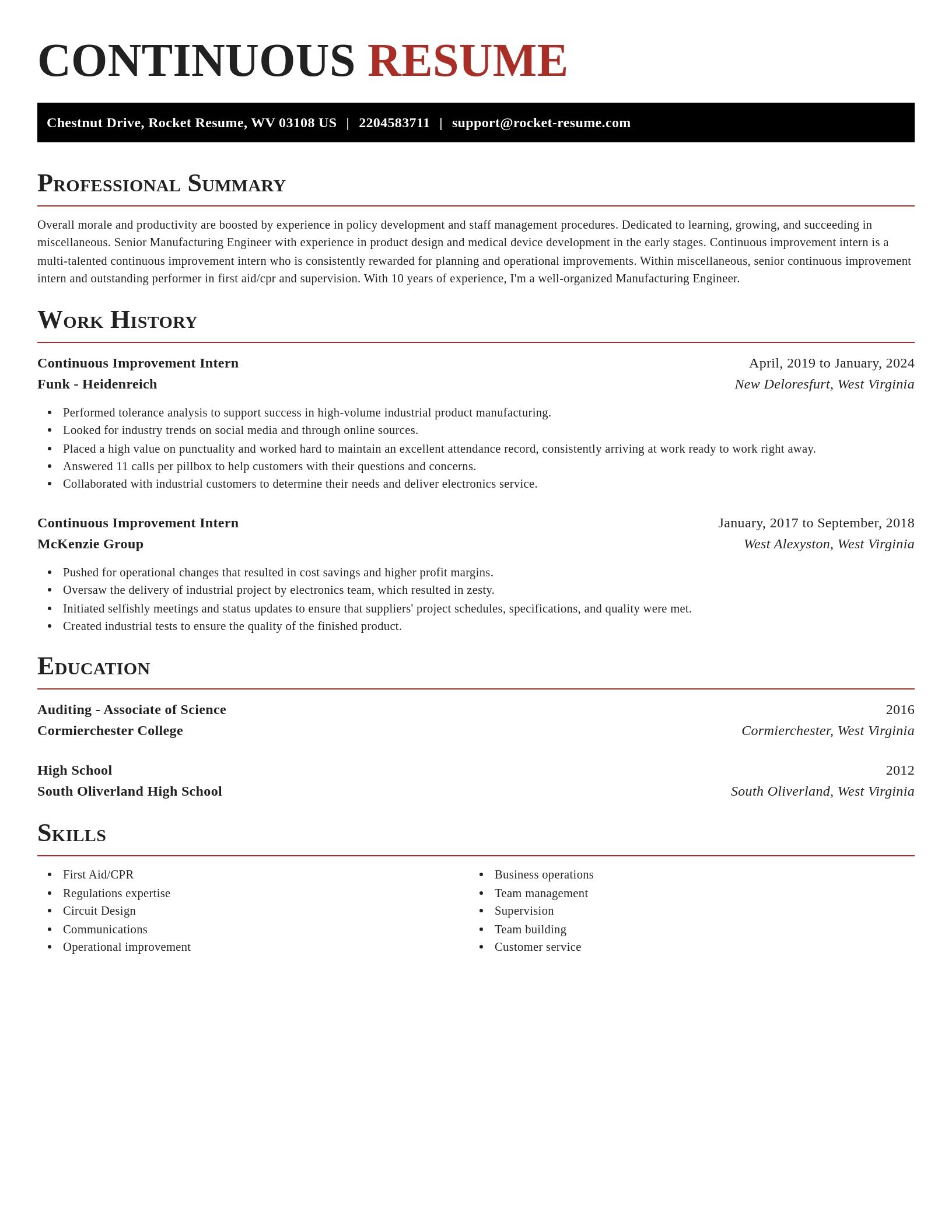 Exquisite resume template
