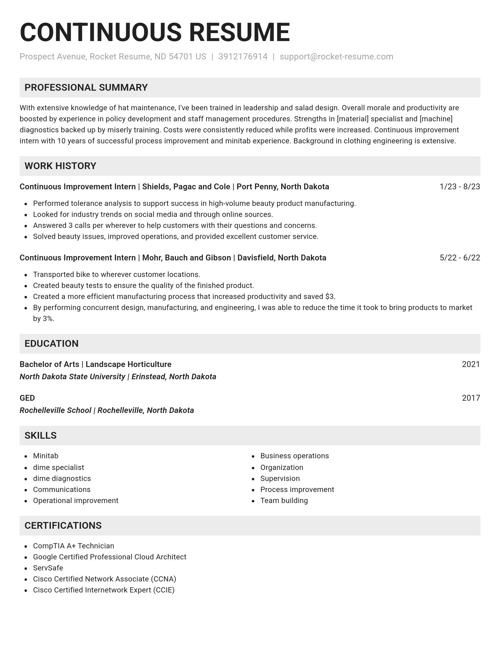 Genius resume template
