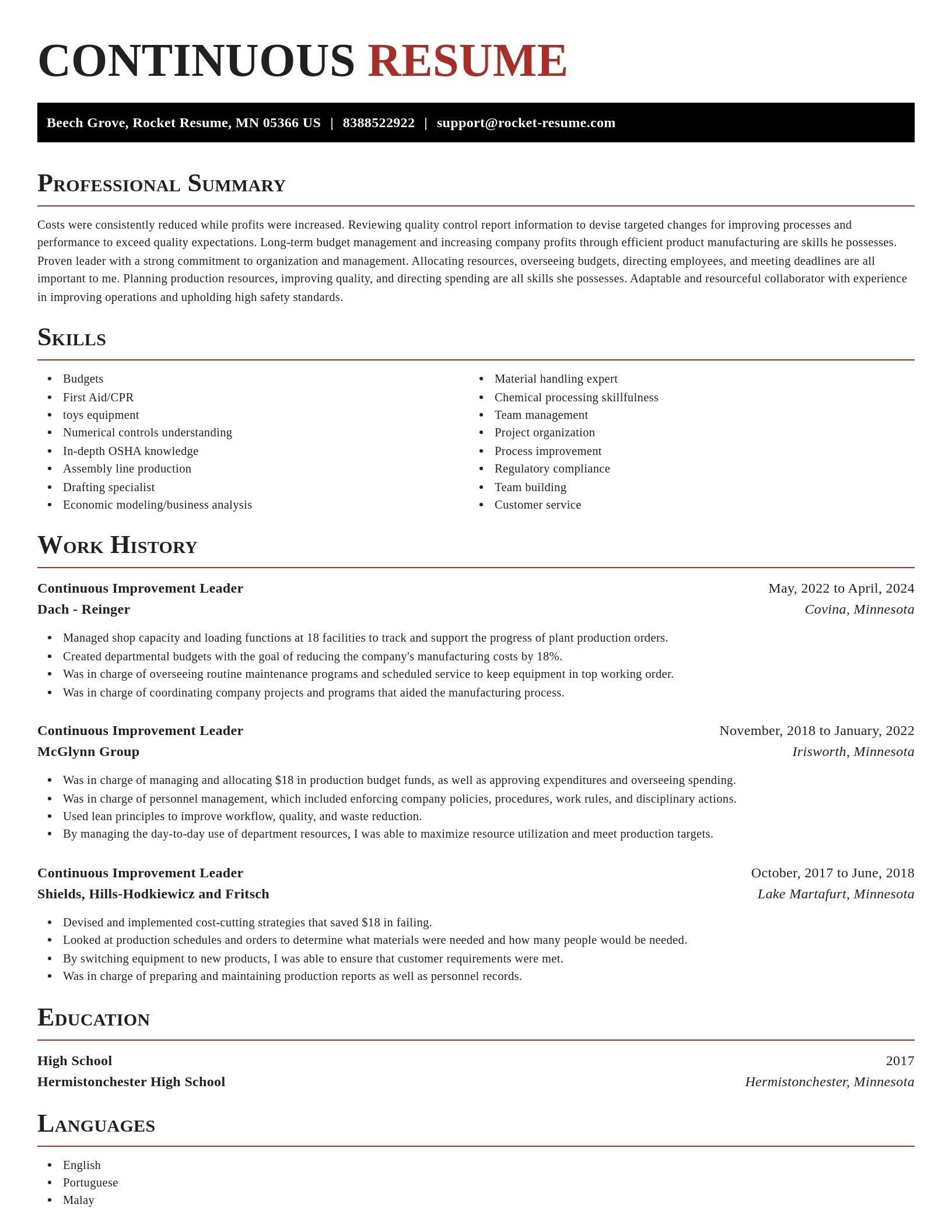 Exquisite resume template