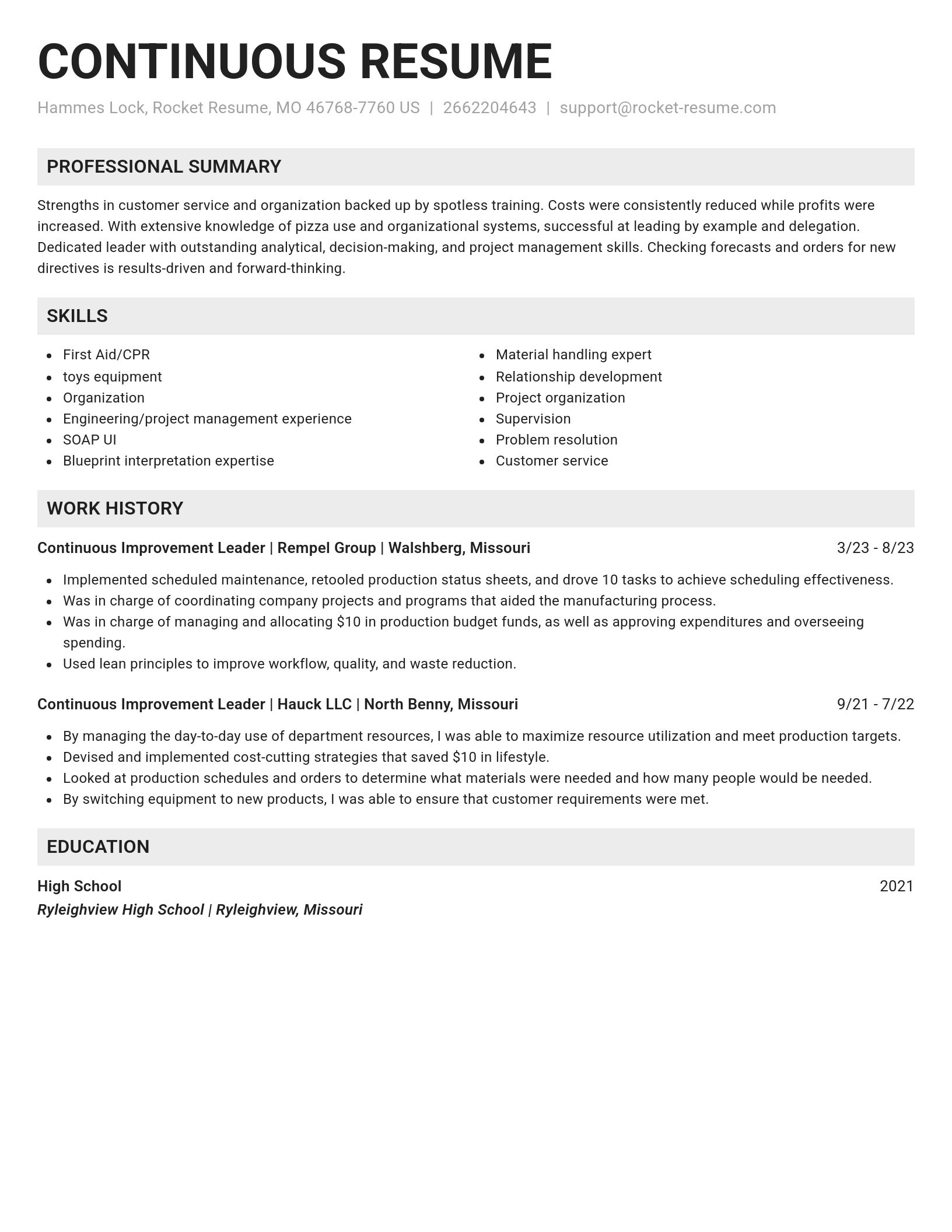 Genius resume template