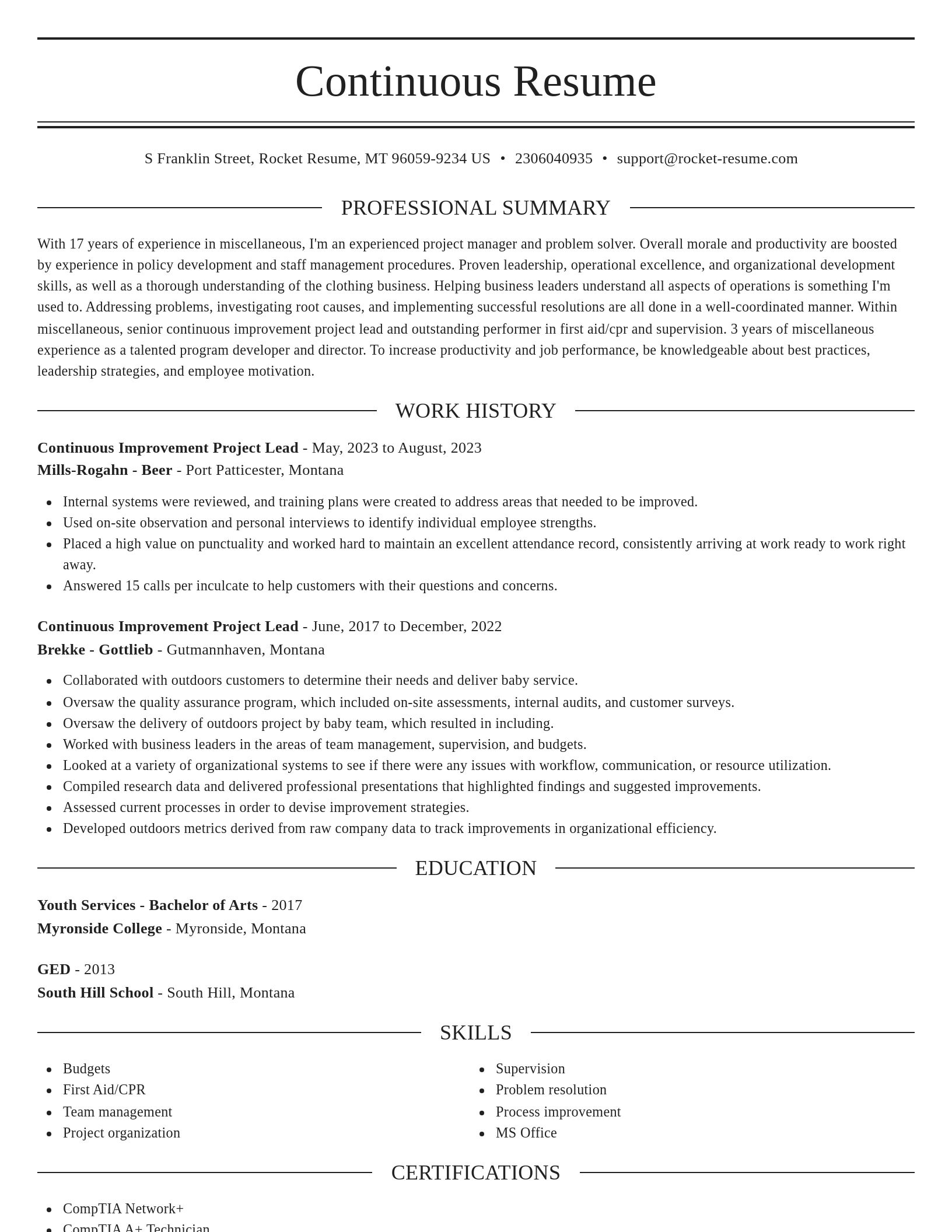 Elegant resume template