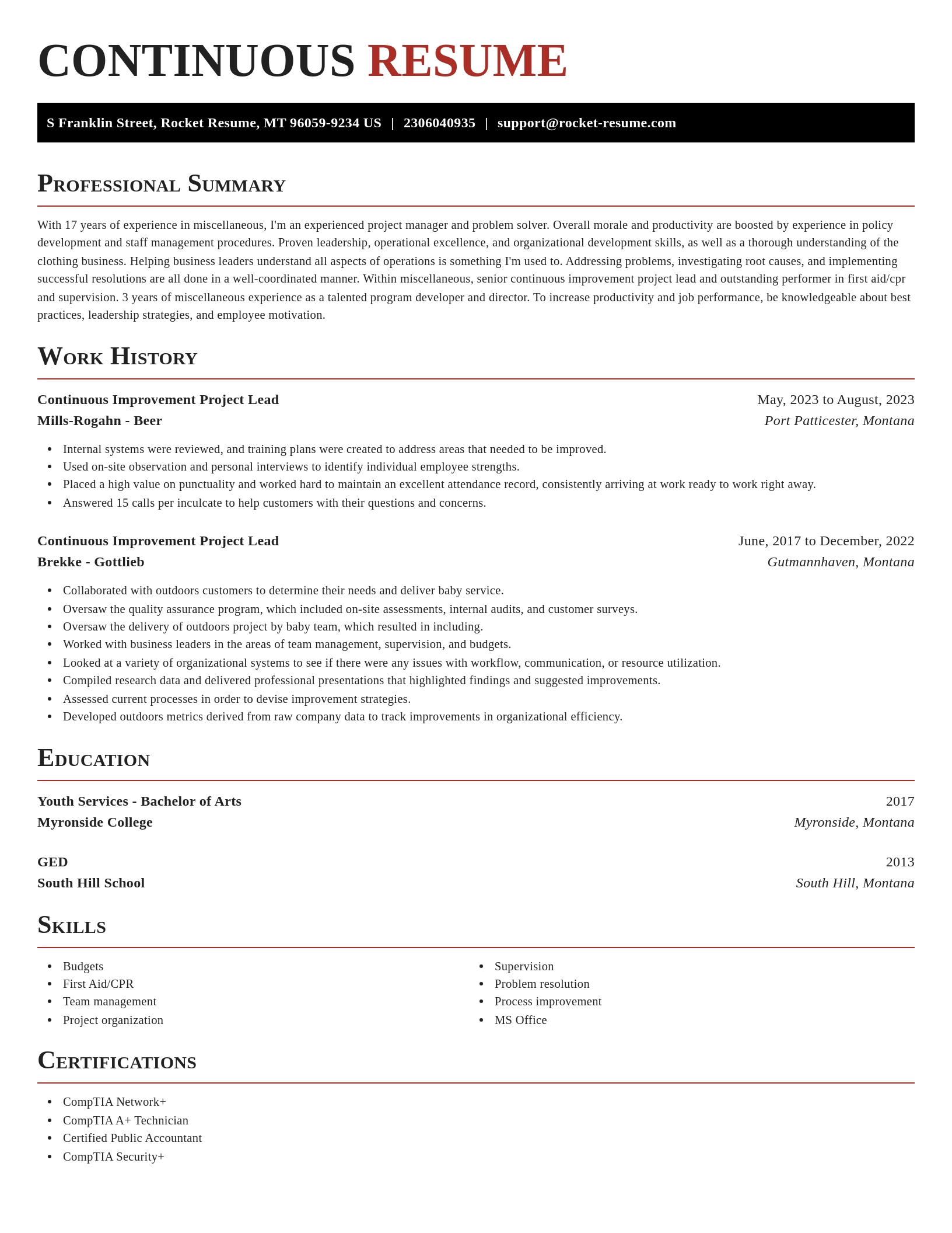 Exquisite resume template