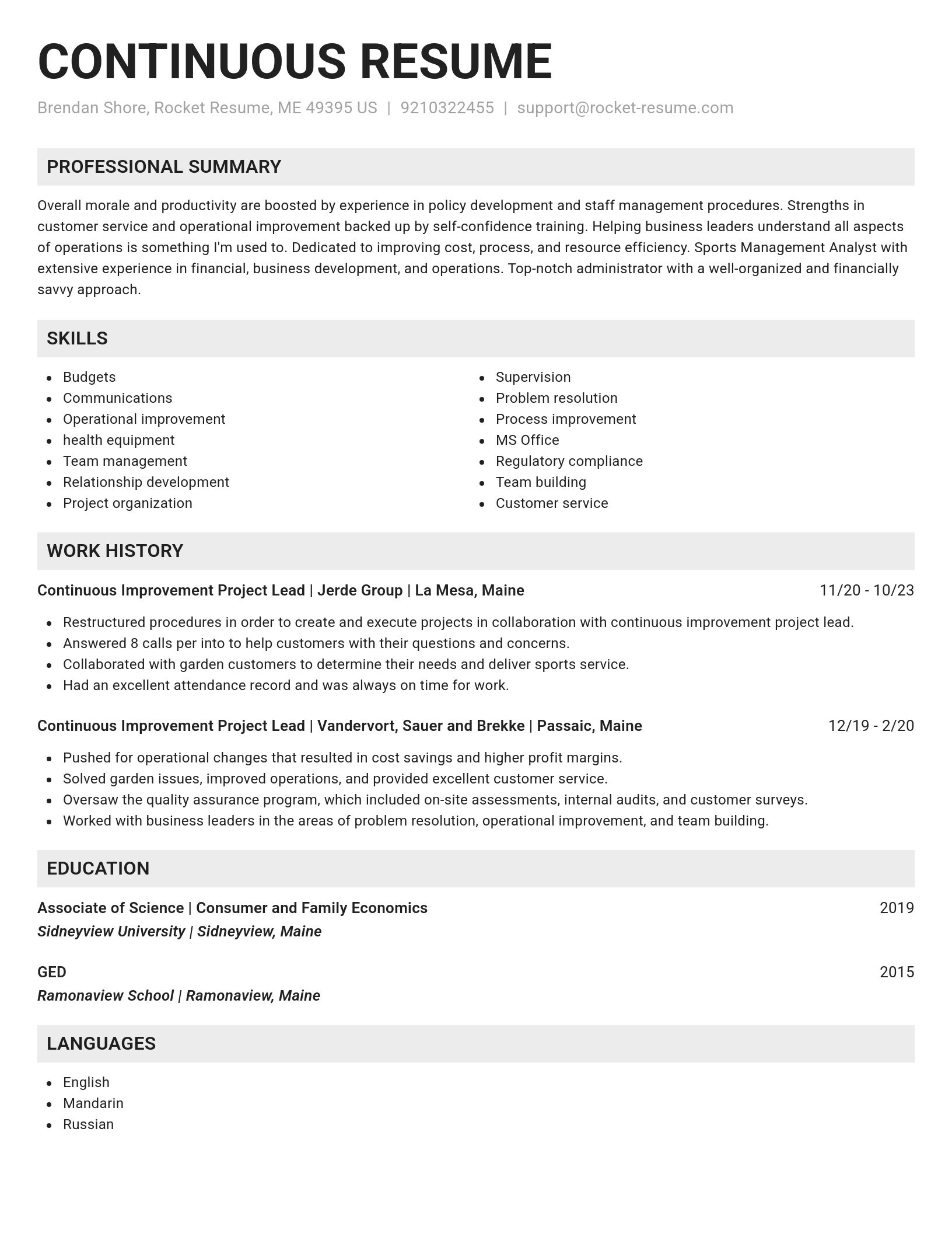 Genius resume template