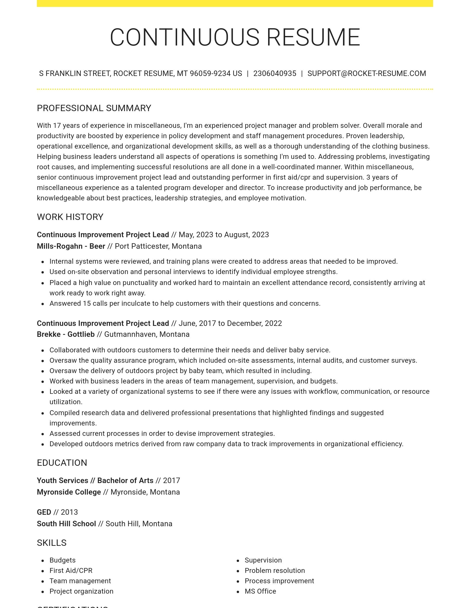 Grand resume template