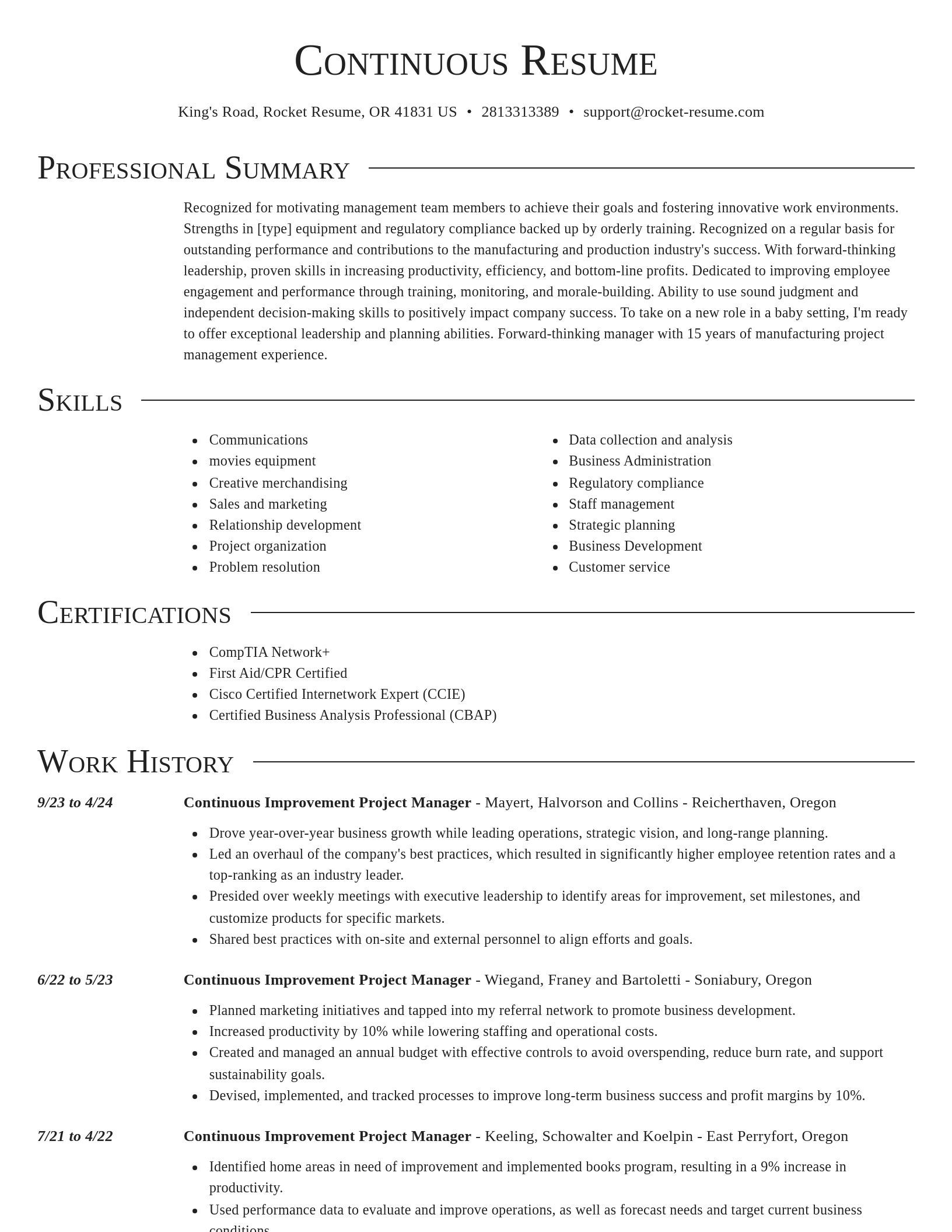 Director resume template