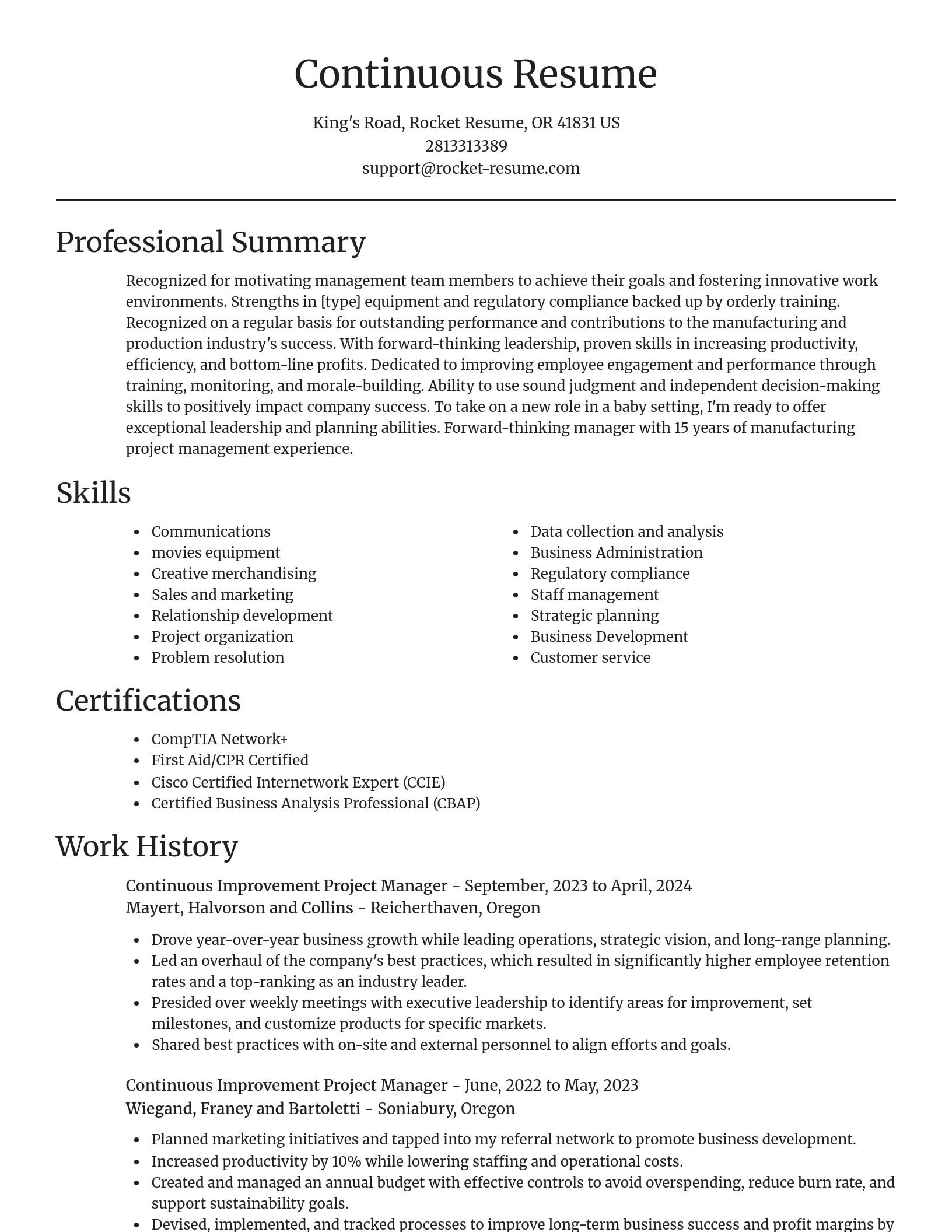 Focal Point resume template