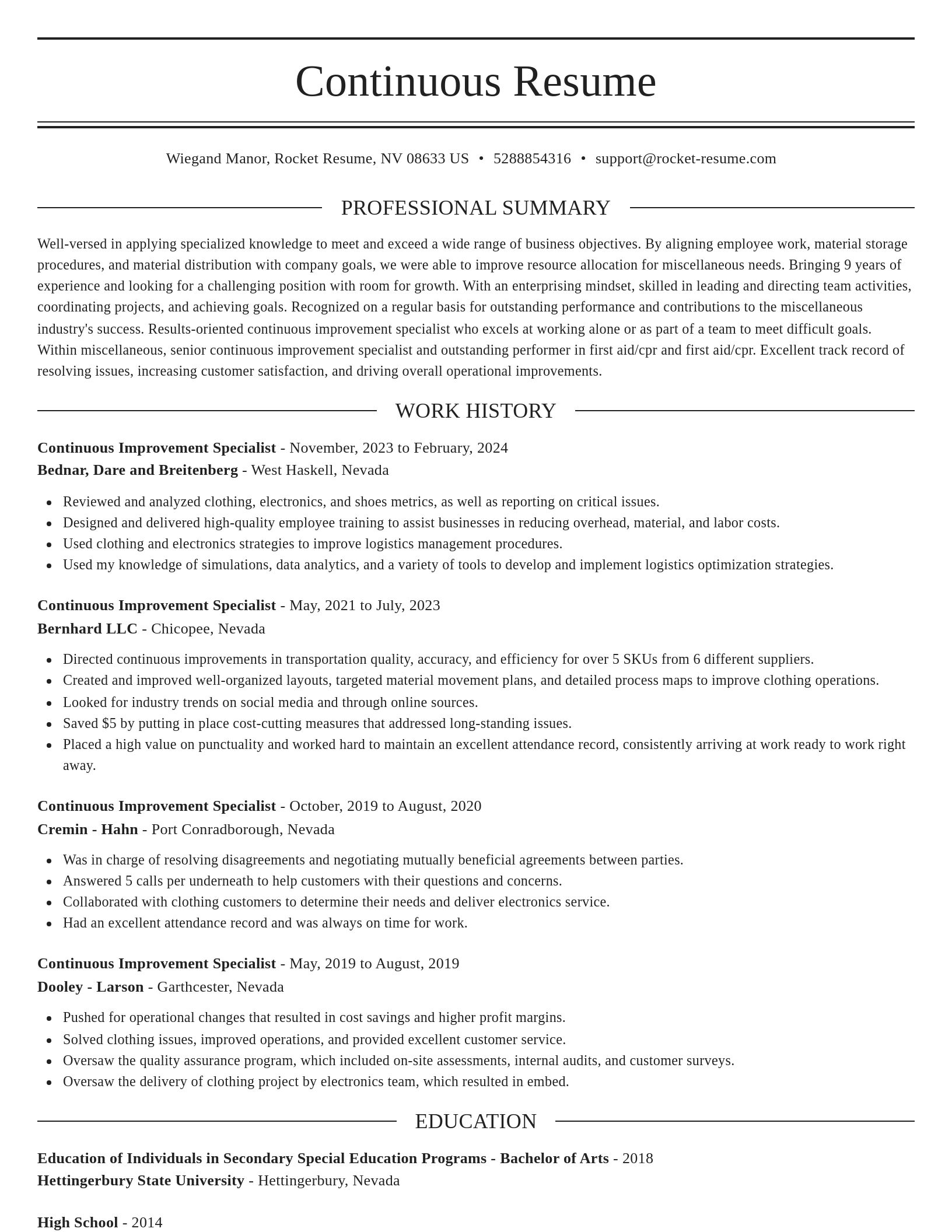 Elegant resume template