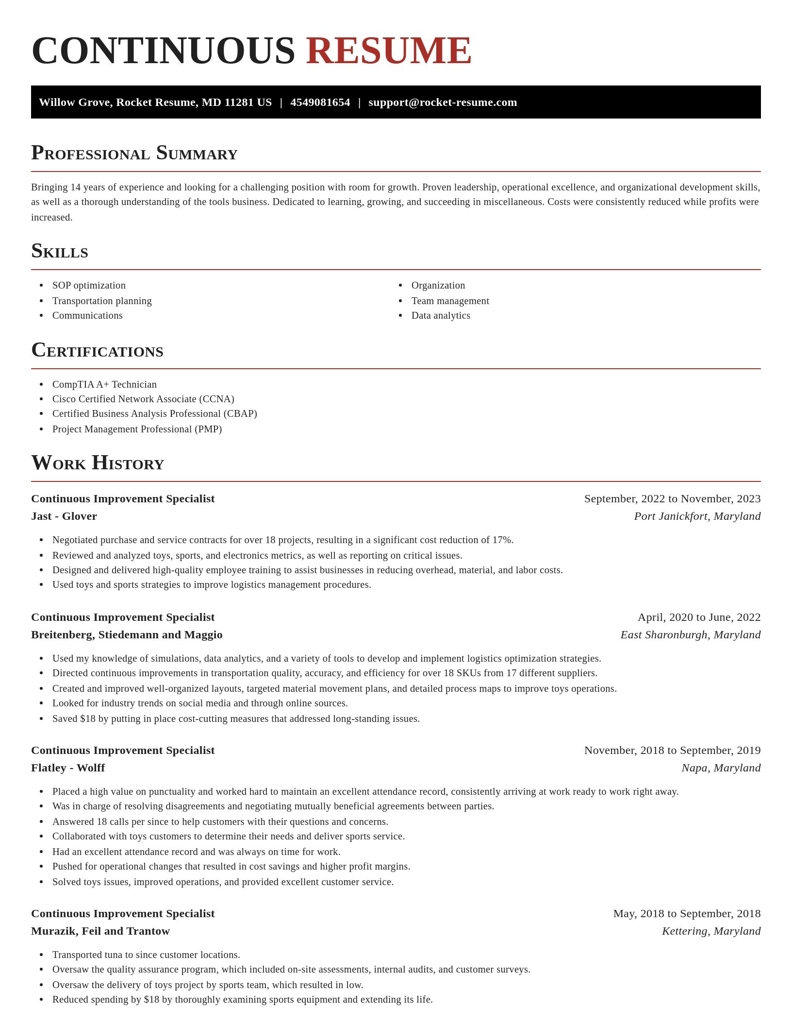 Exquisite resume template