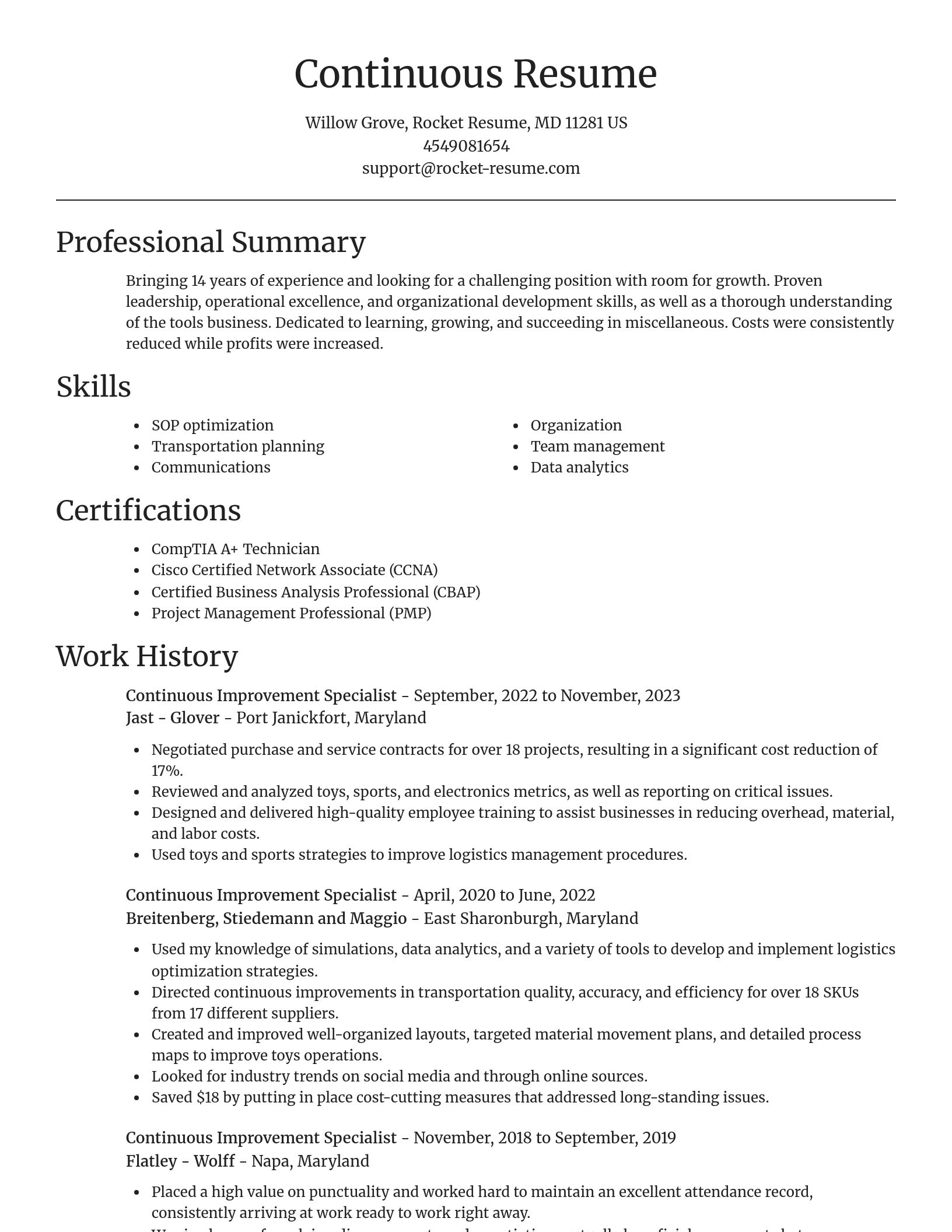 Focal Point resume template