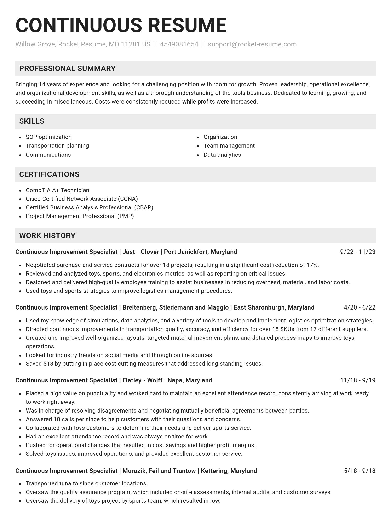 Genius resume template