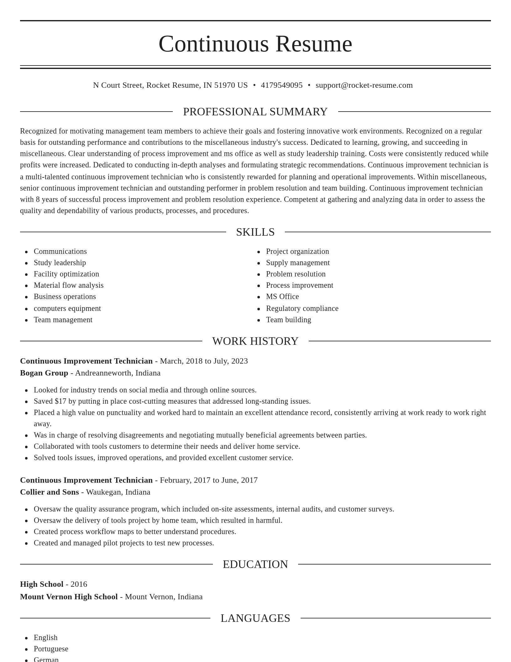 Elegant resume template