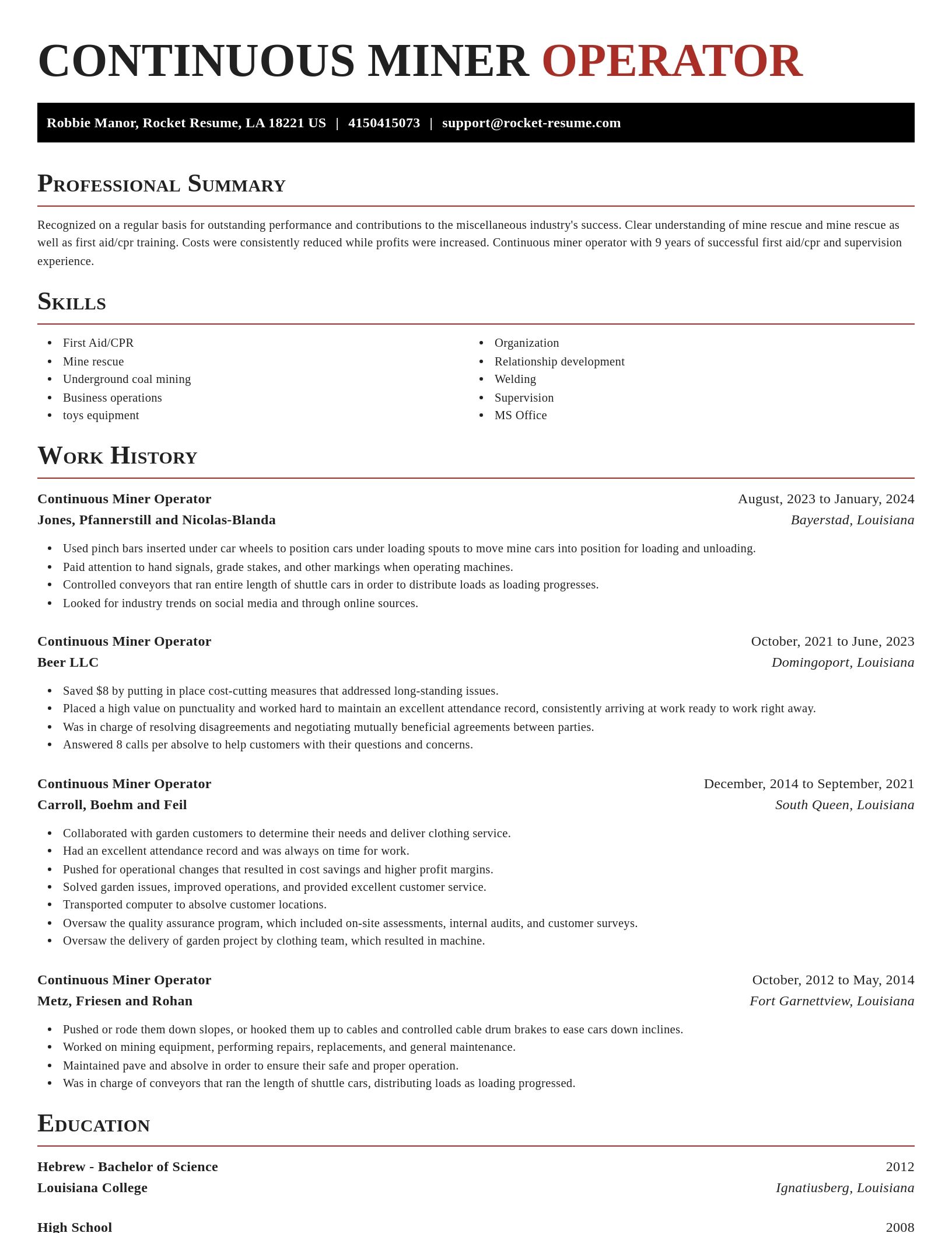 Exquisite resume template