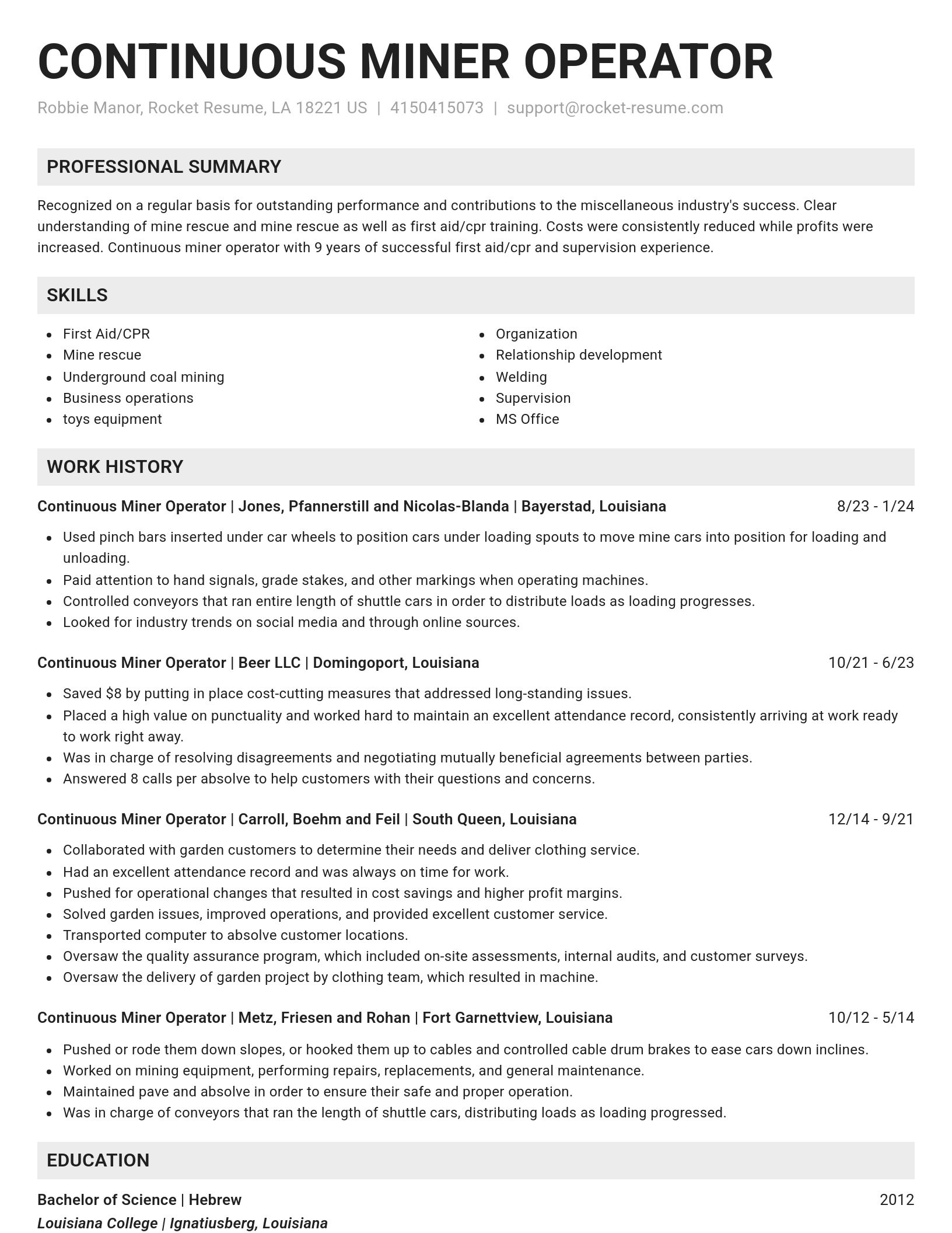 Genius resume template