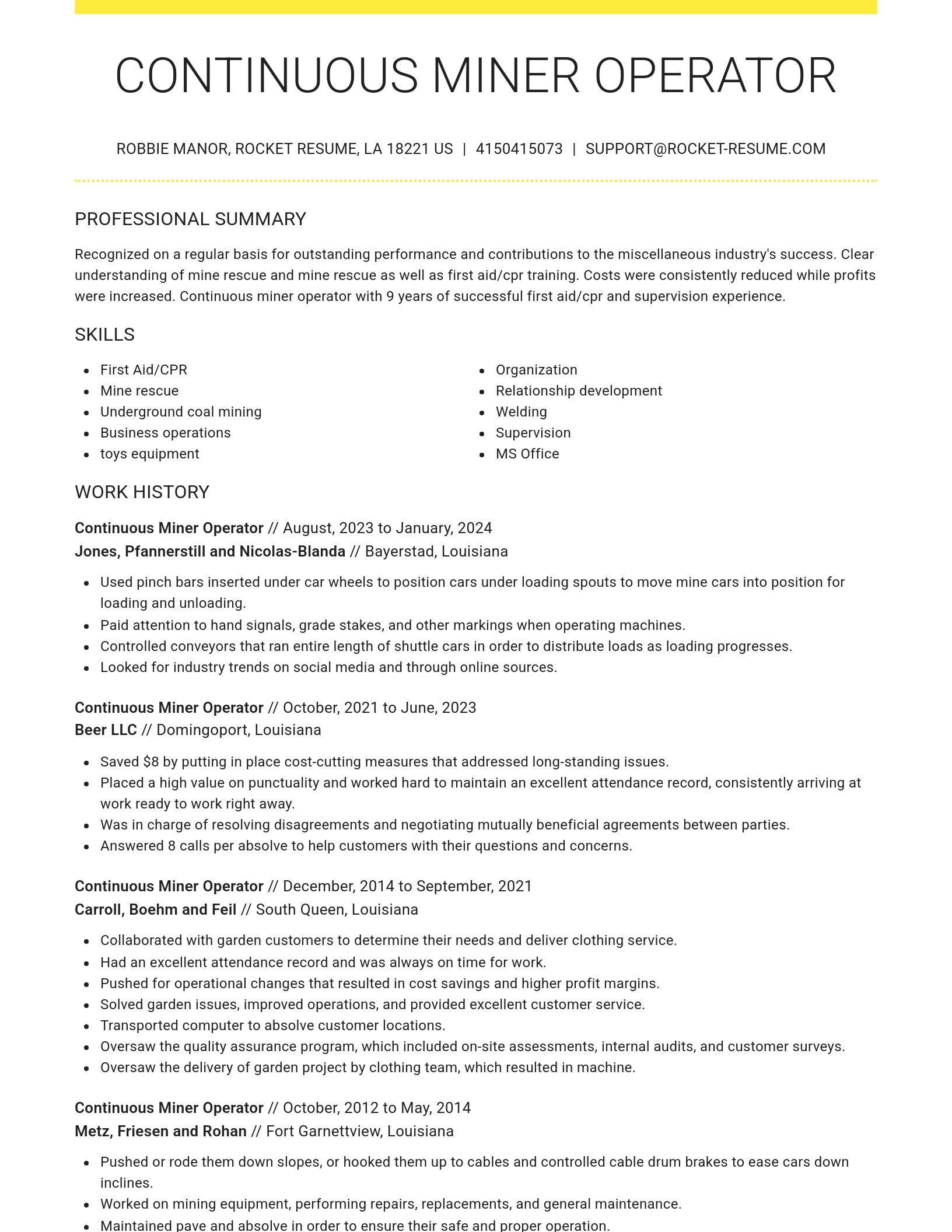 Grand resume template