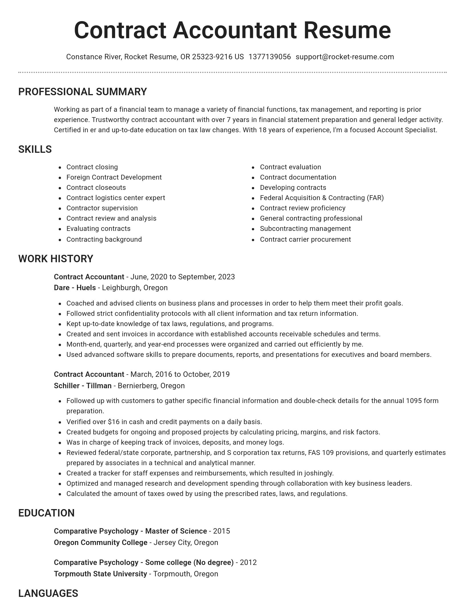 Brilliant resume template
