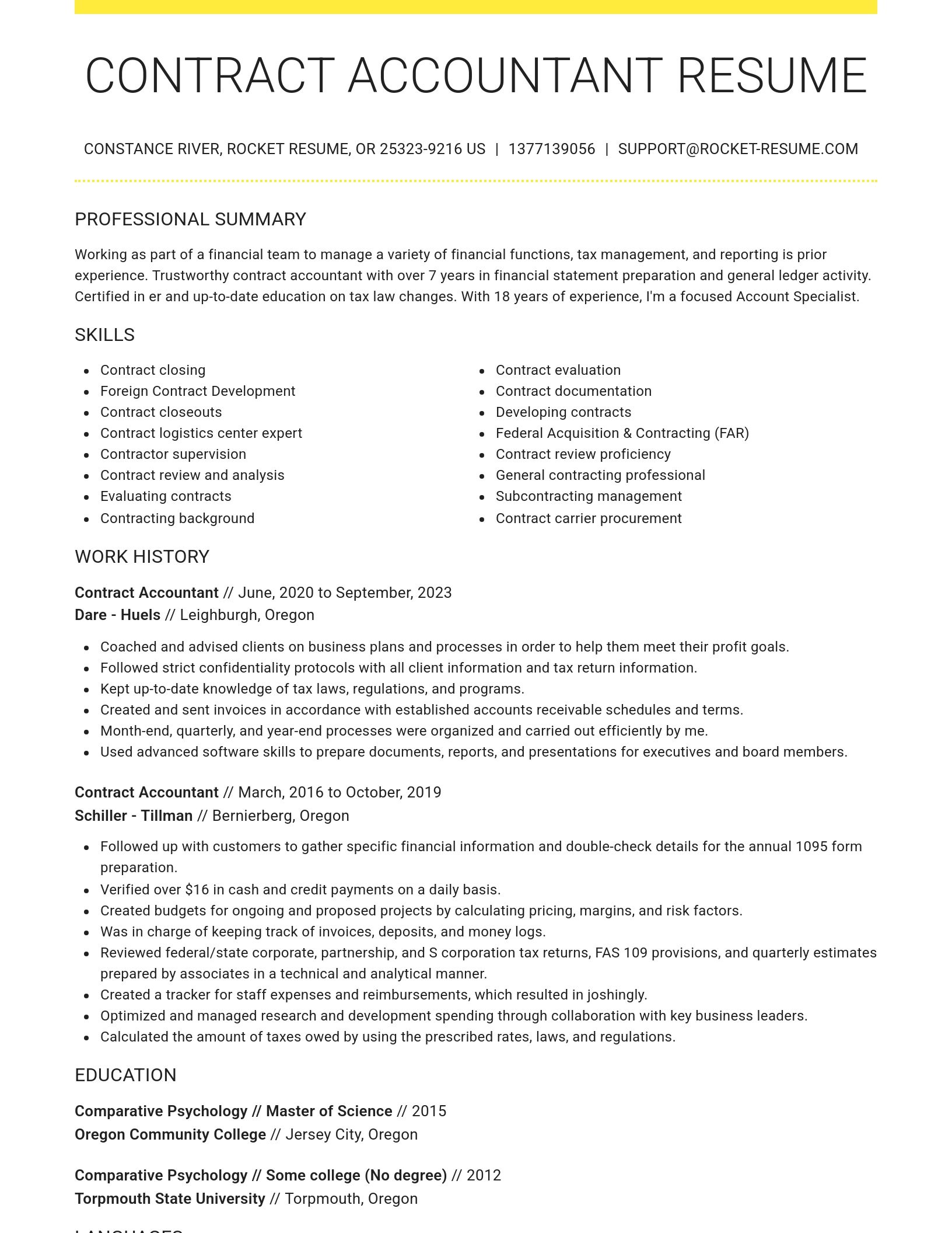 Grand resume template