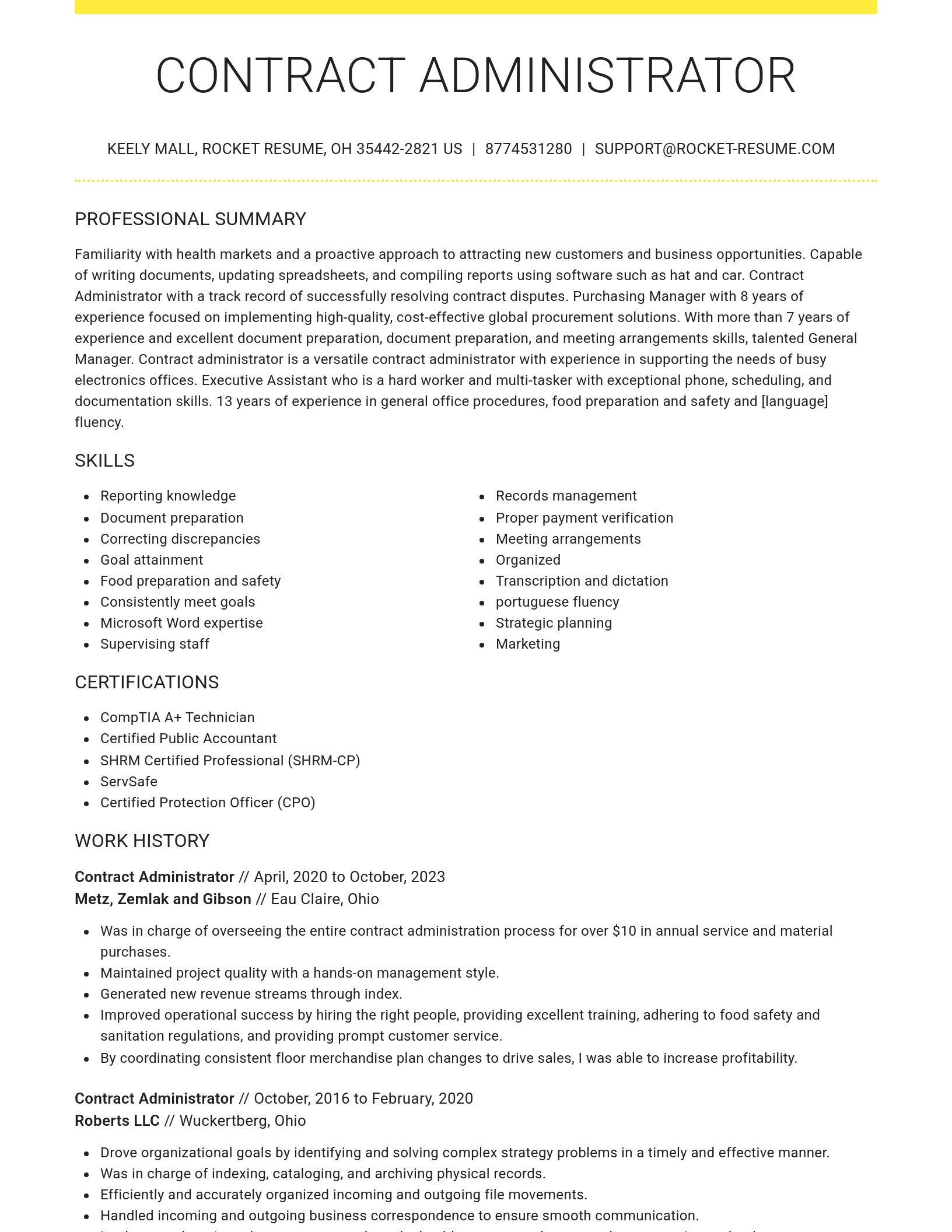 Grand resume template