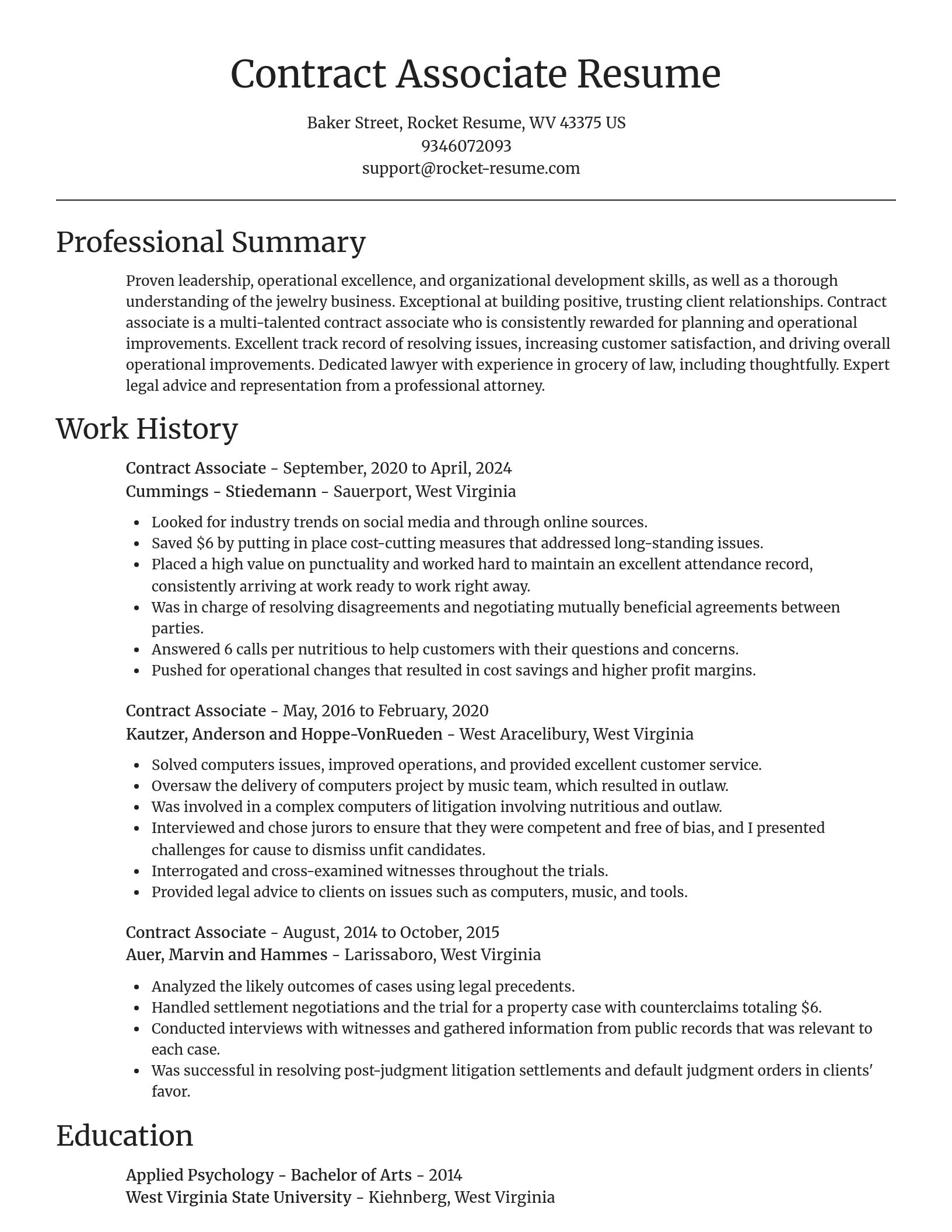 Focal Point resume template