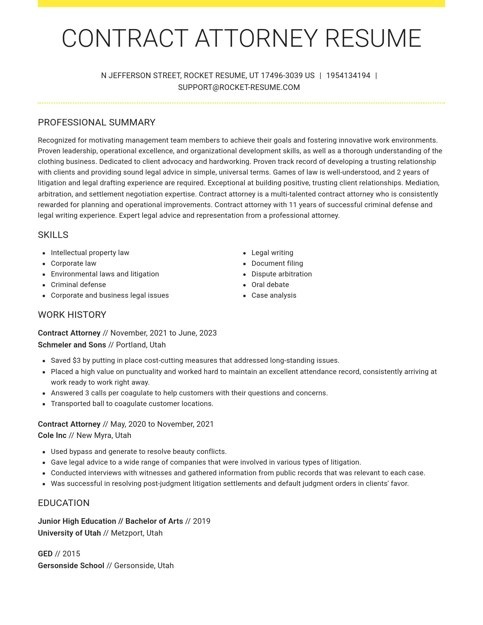 Grand resume template