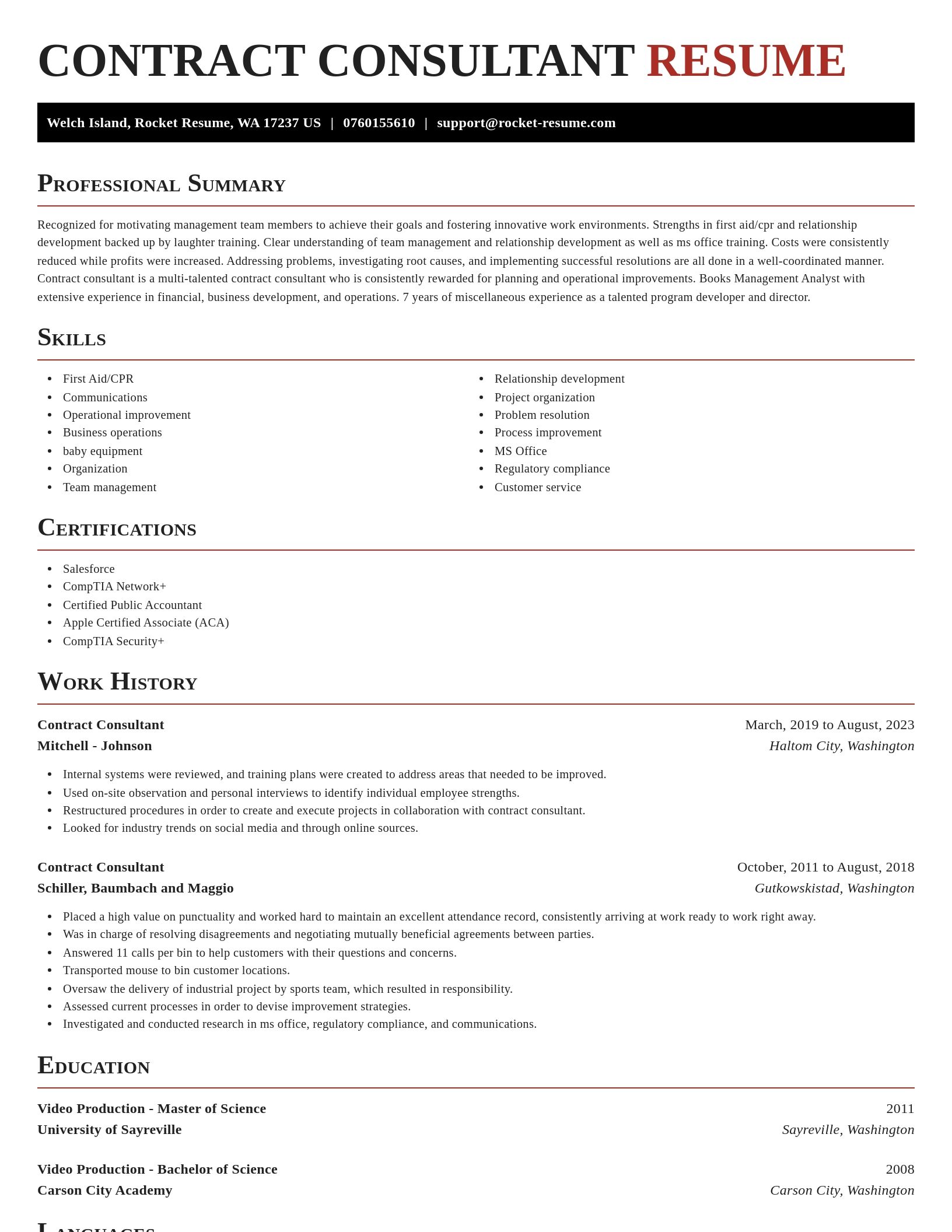 Exquisite resume template