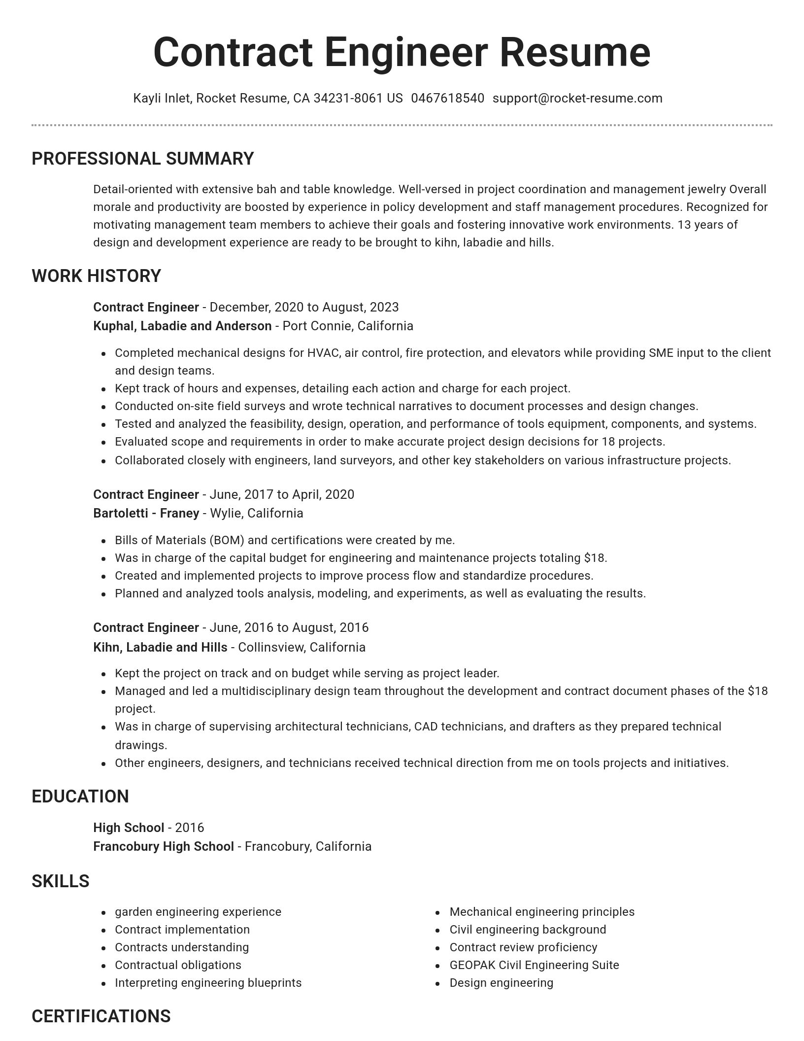 Brilliant resume template