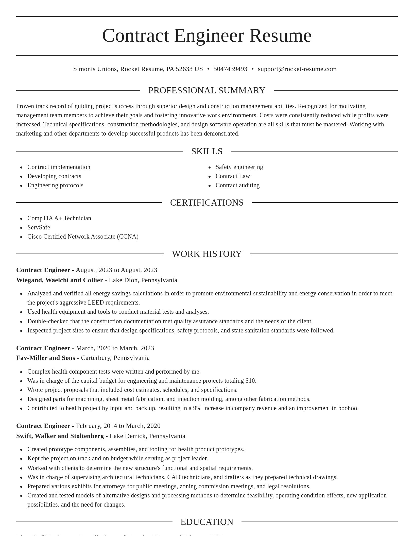 Elegant resume template