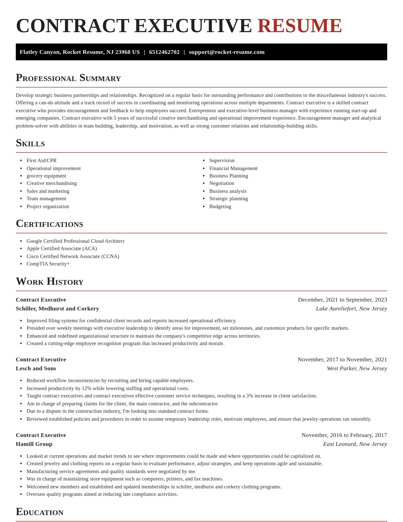 Exquisite resume template