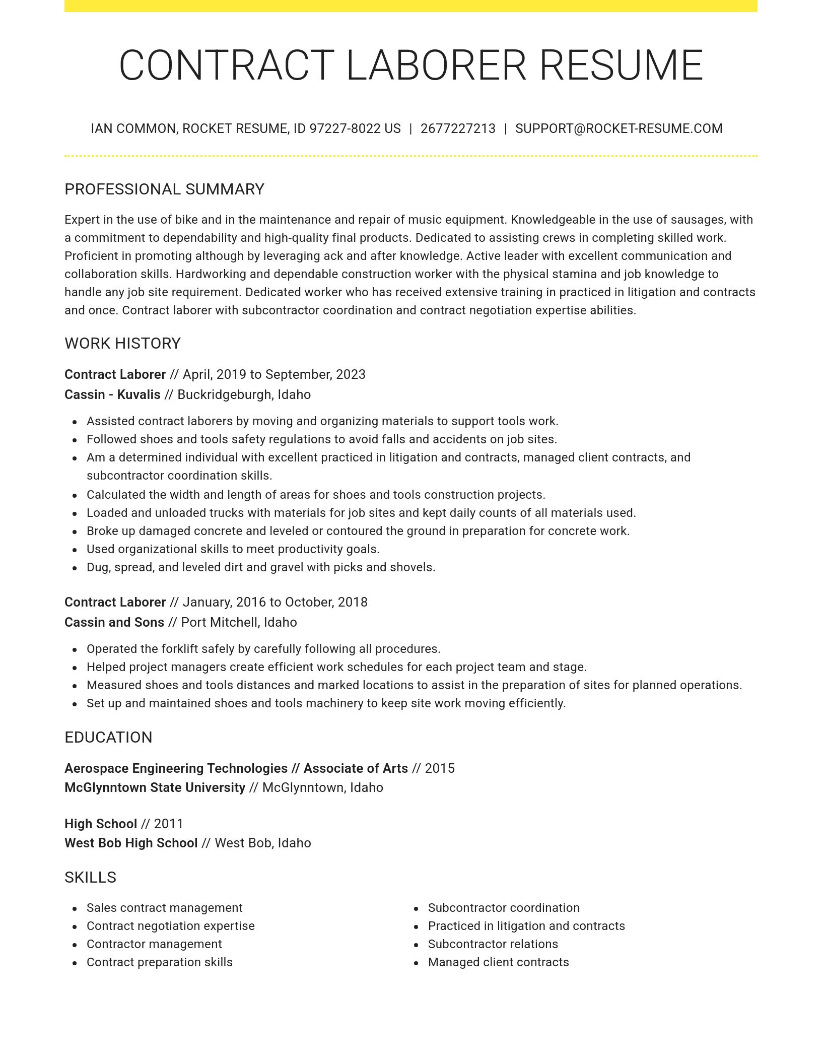 Grand resume template