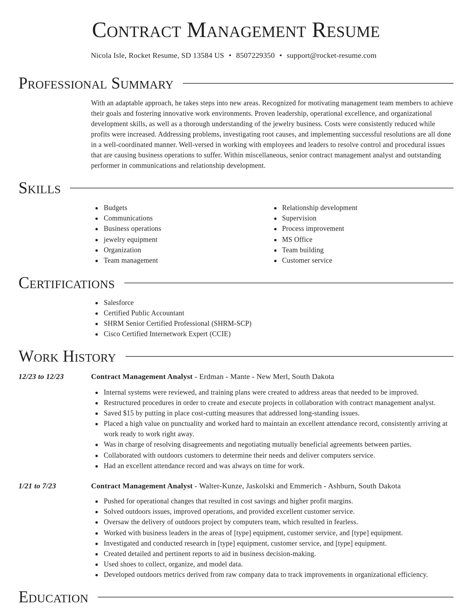 Director resume template