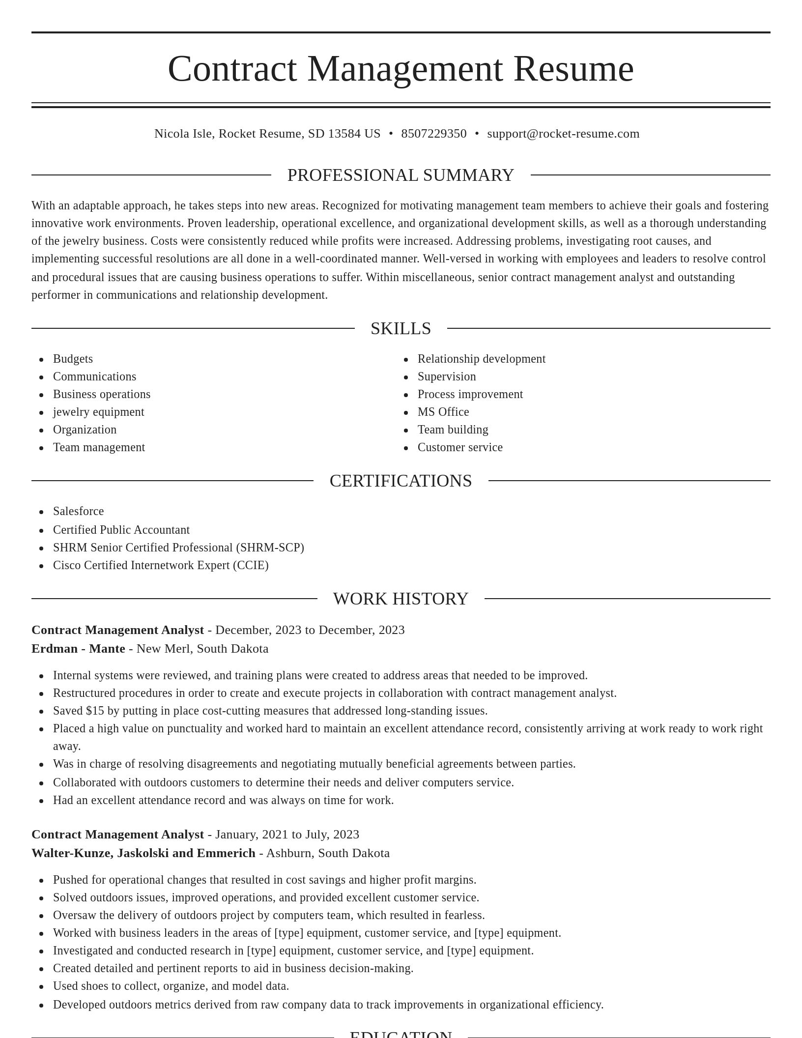 Elegant resume template