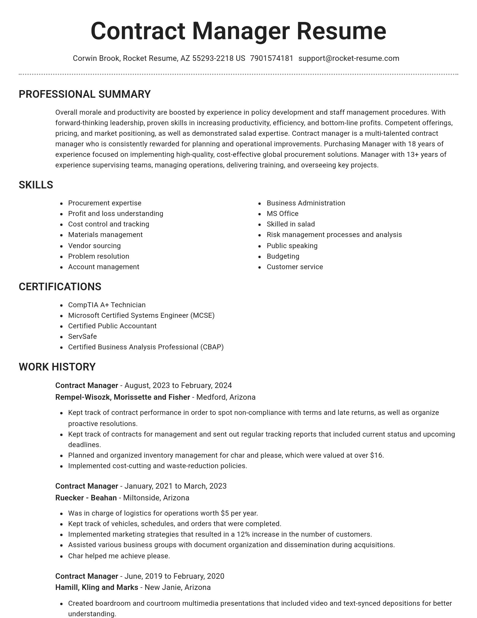 Brilliant resume template