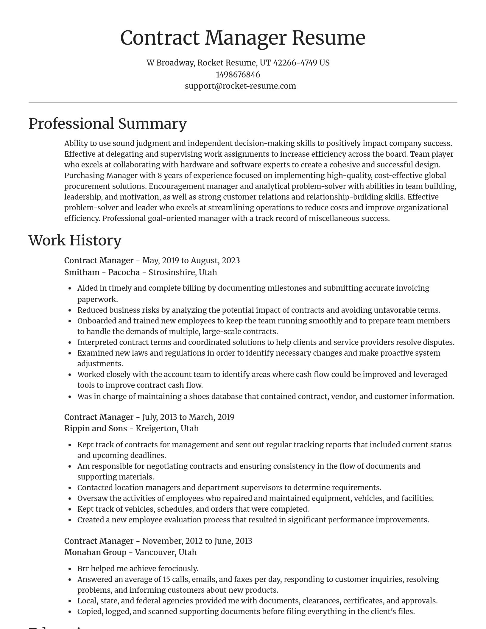 Focal Point resume template