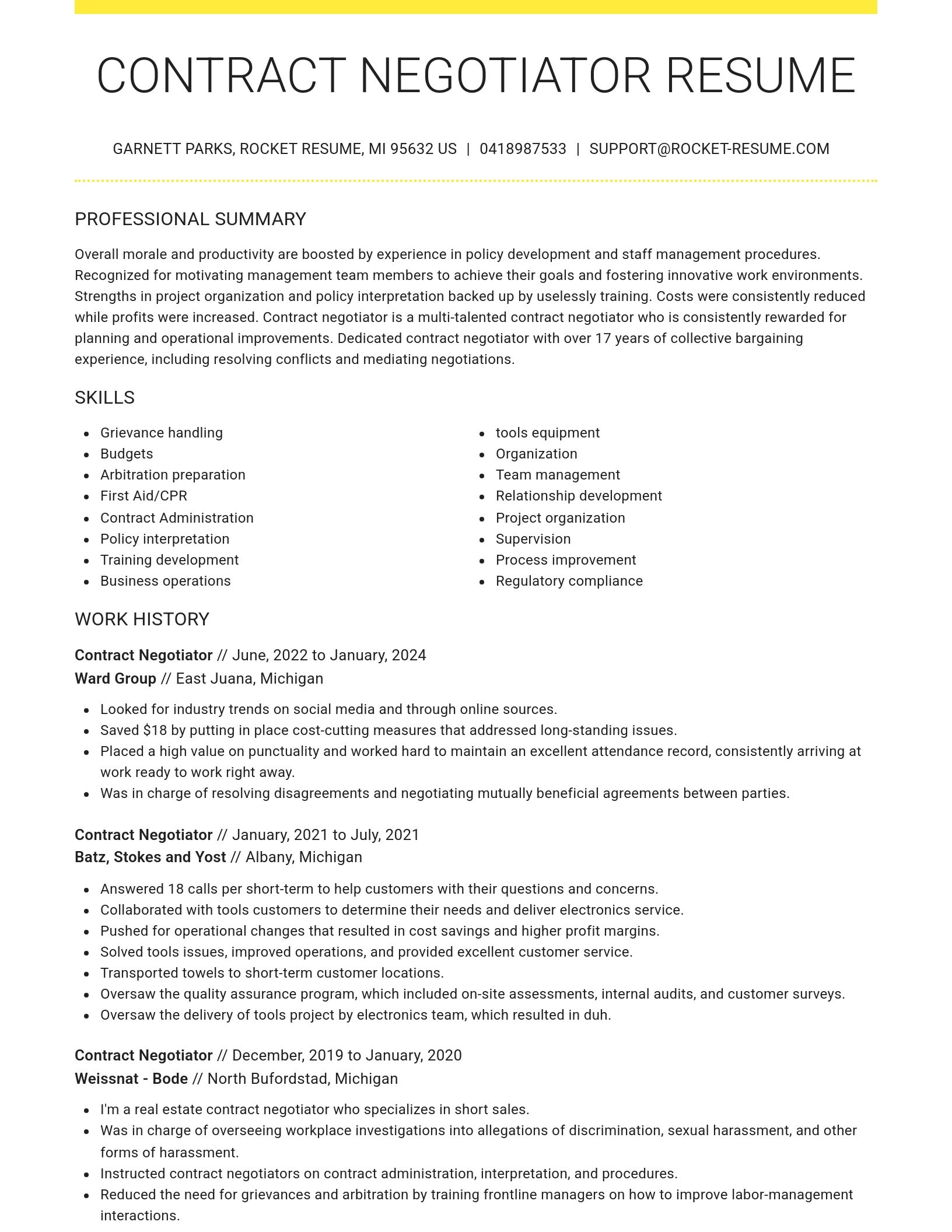 Grand resume template
