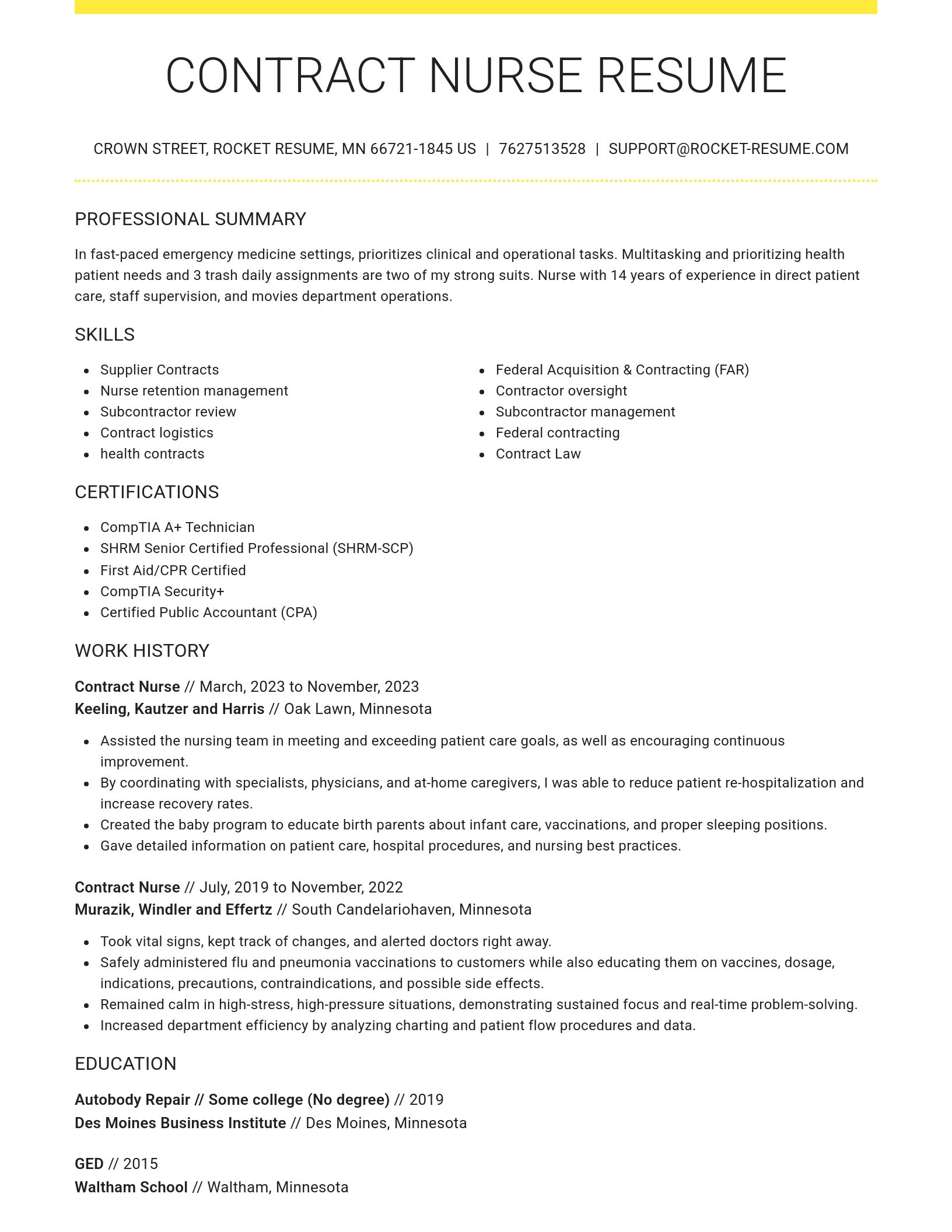 Grand resume template