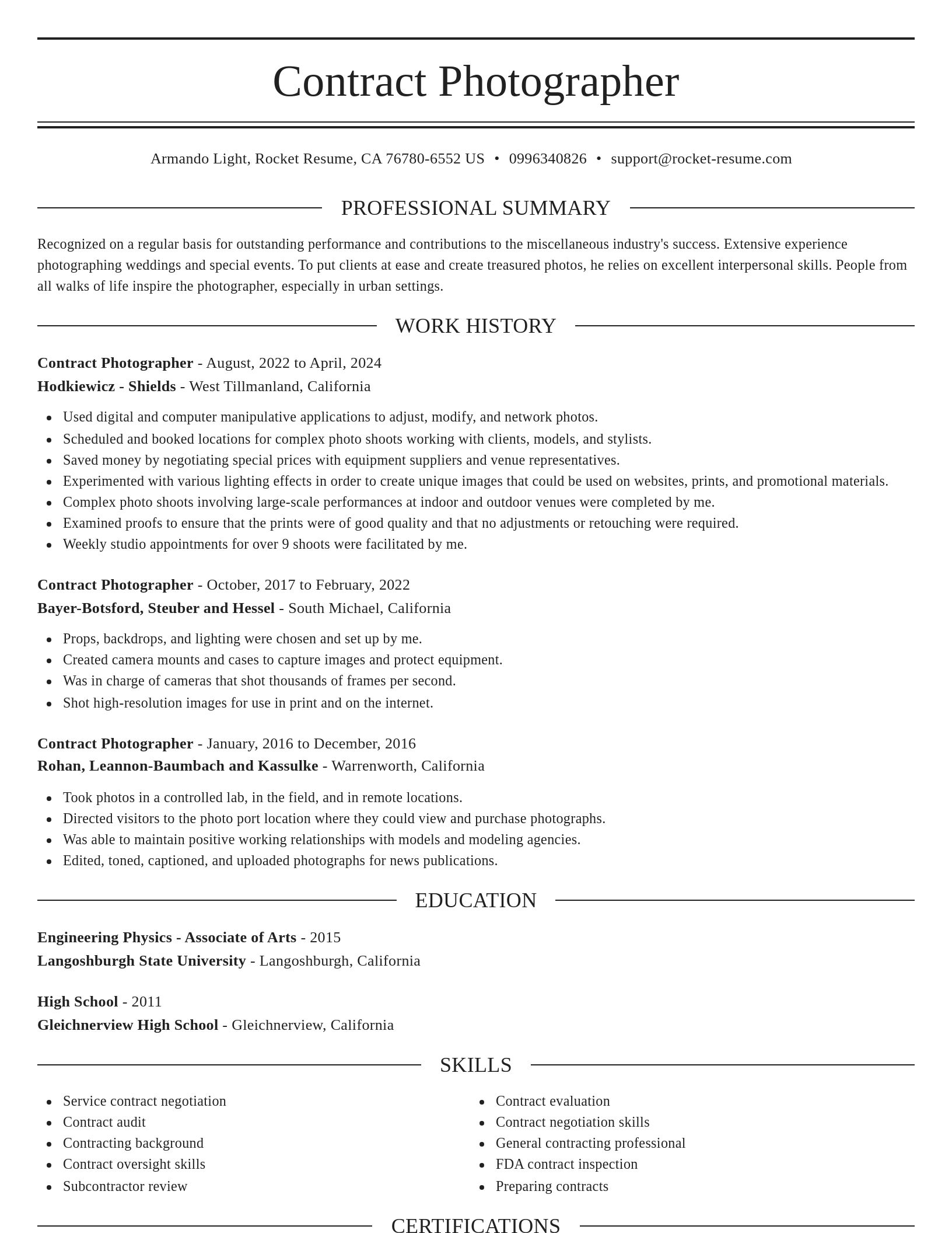 Elegant resume template