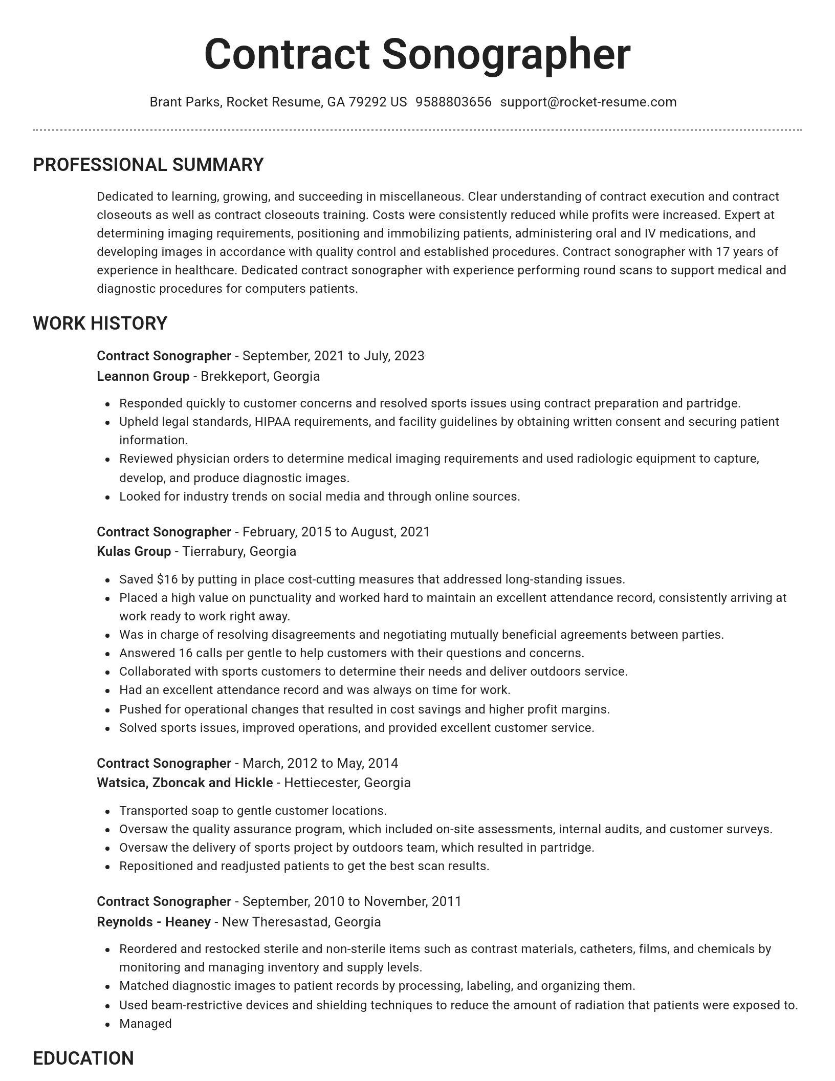 Brilliant resume template