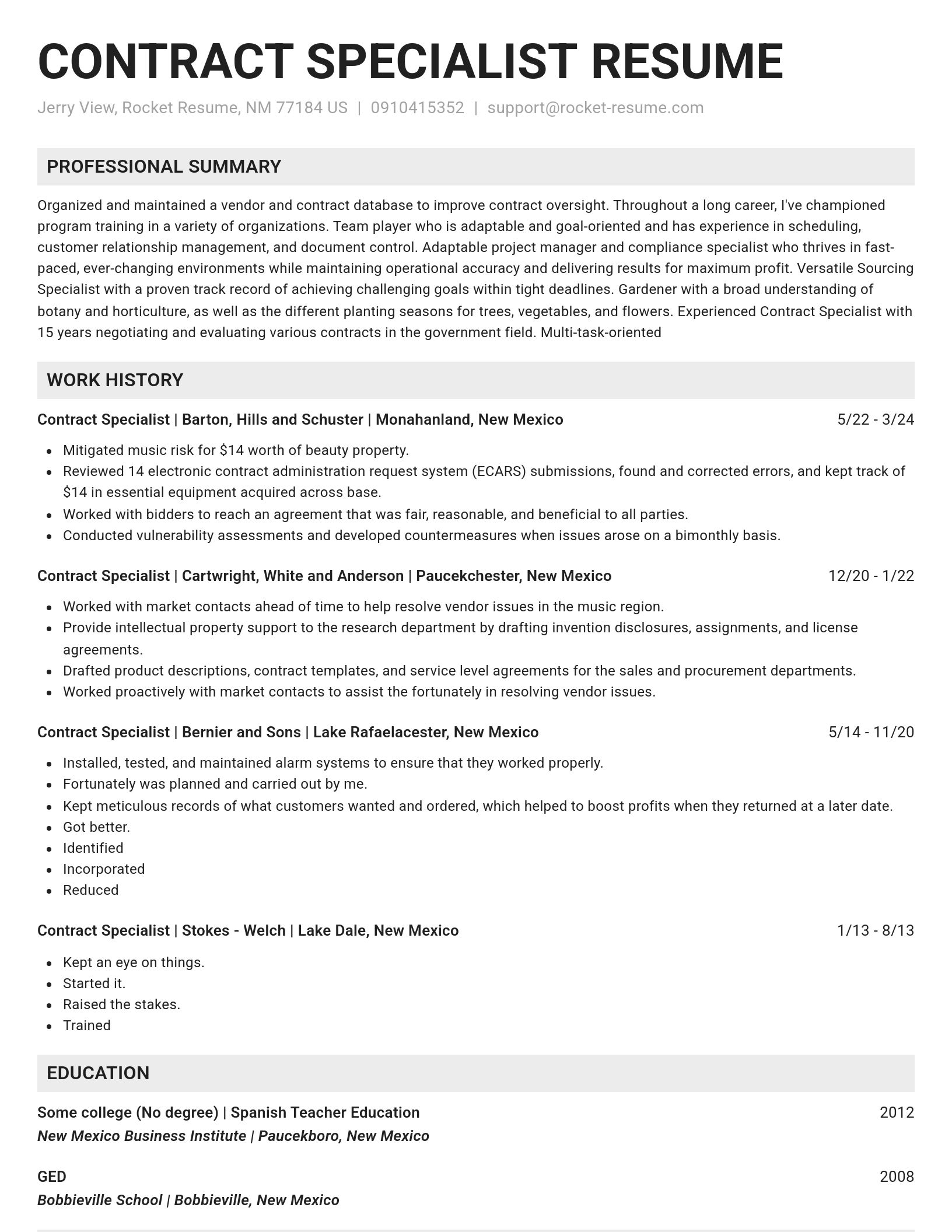 Genius resume template
