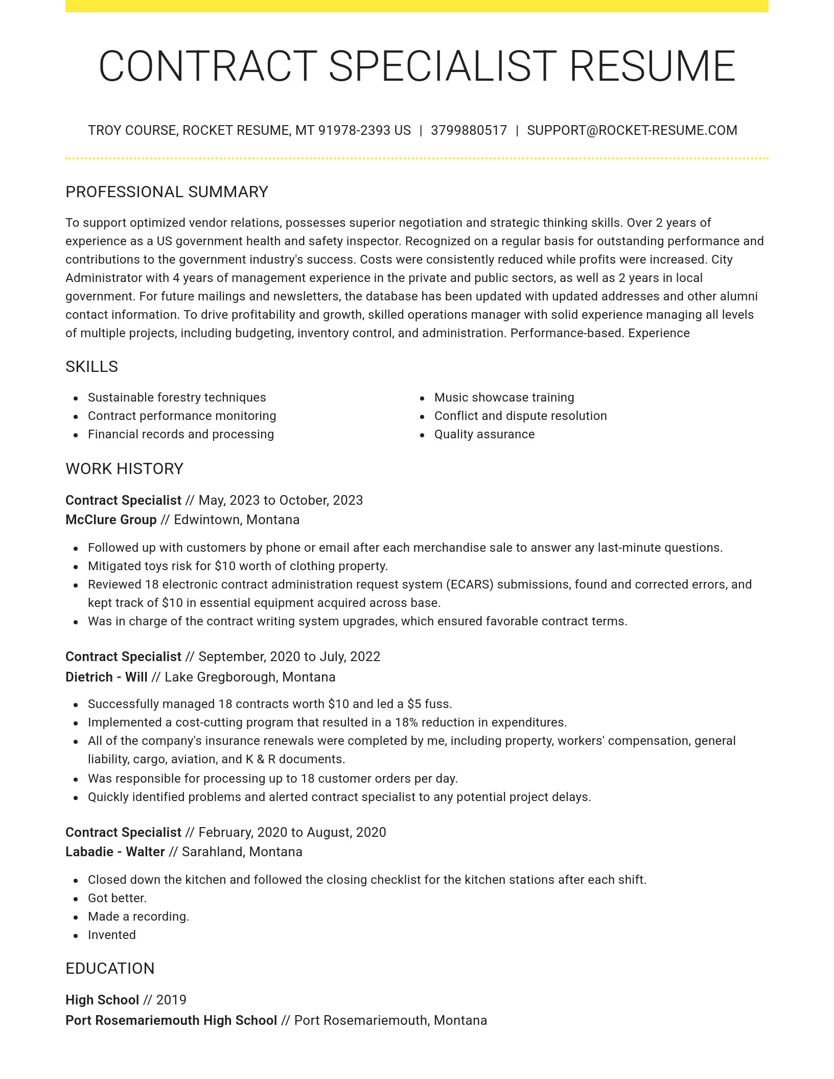 Grand resume template