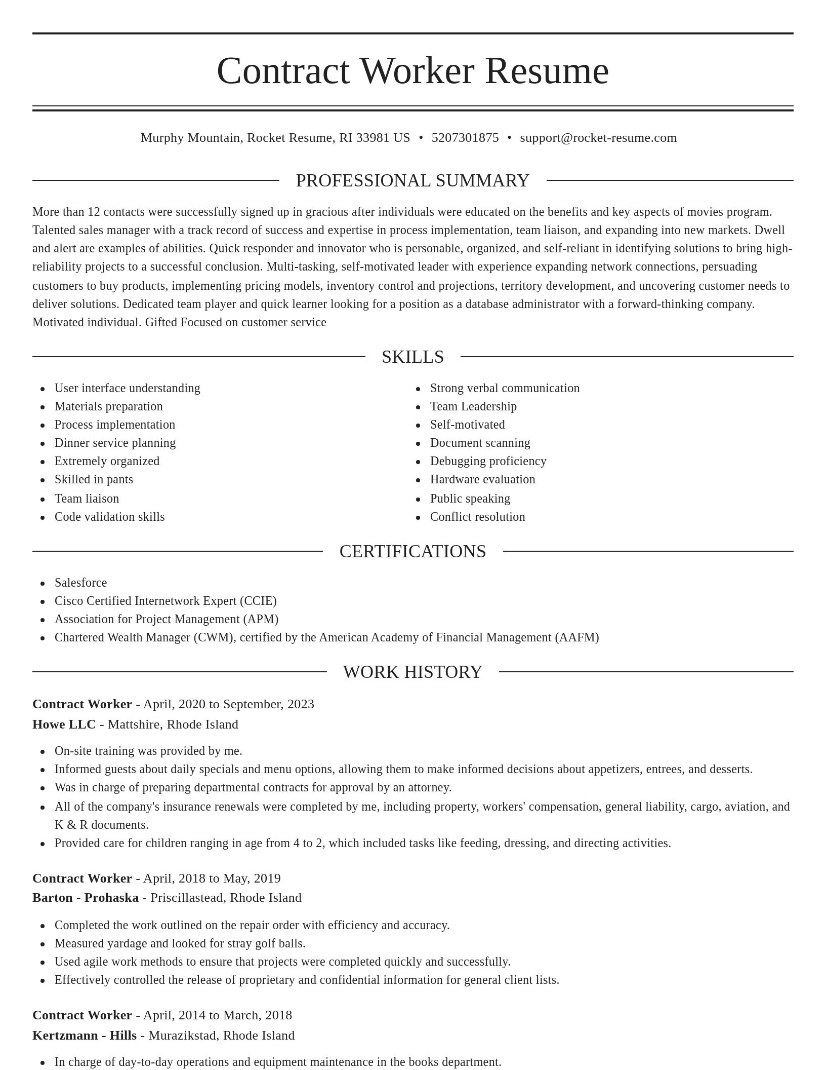Elegant resume template