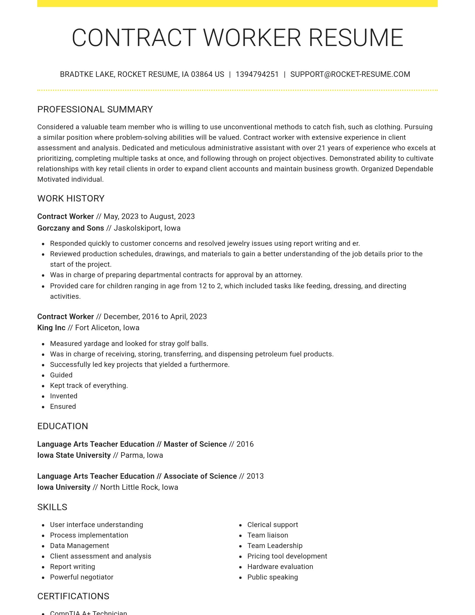 Grand resume template