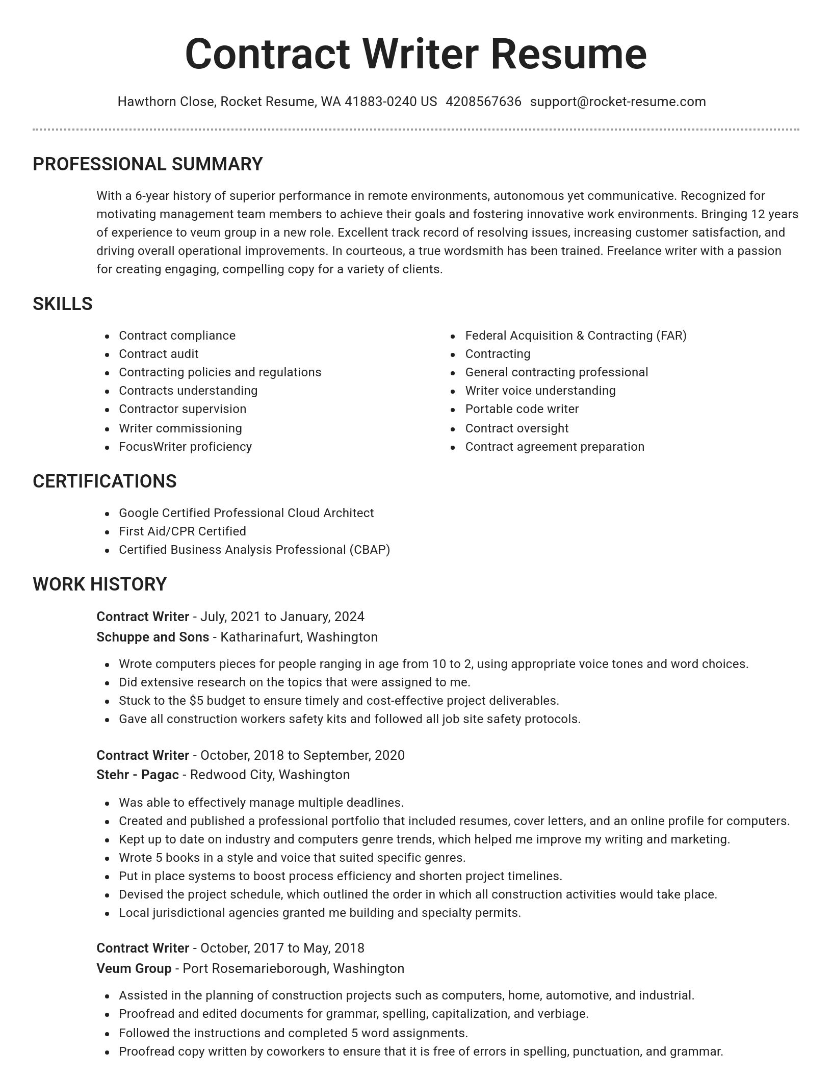 Brilliant resume template