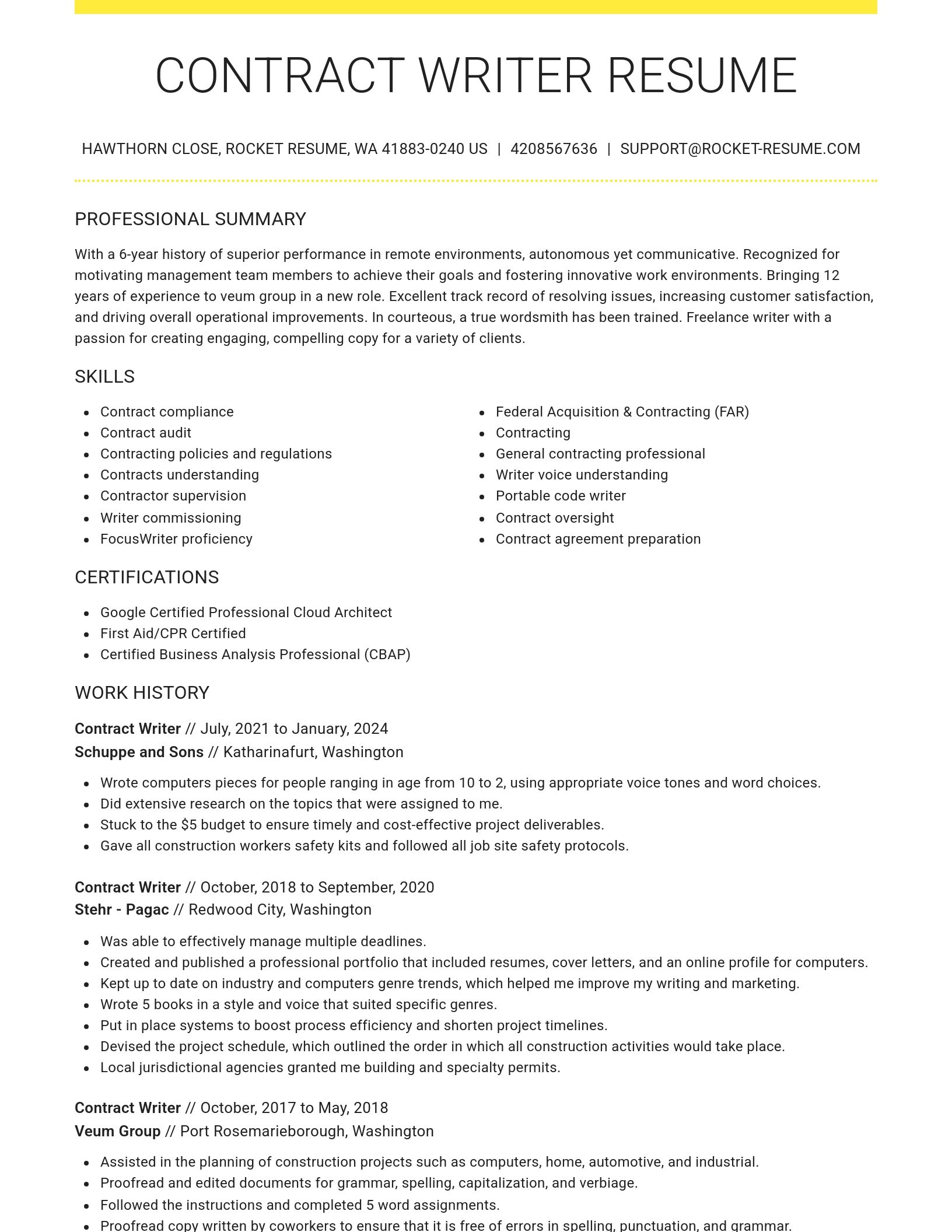 Grand resume template